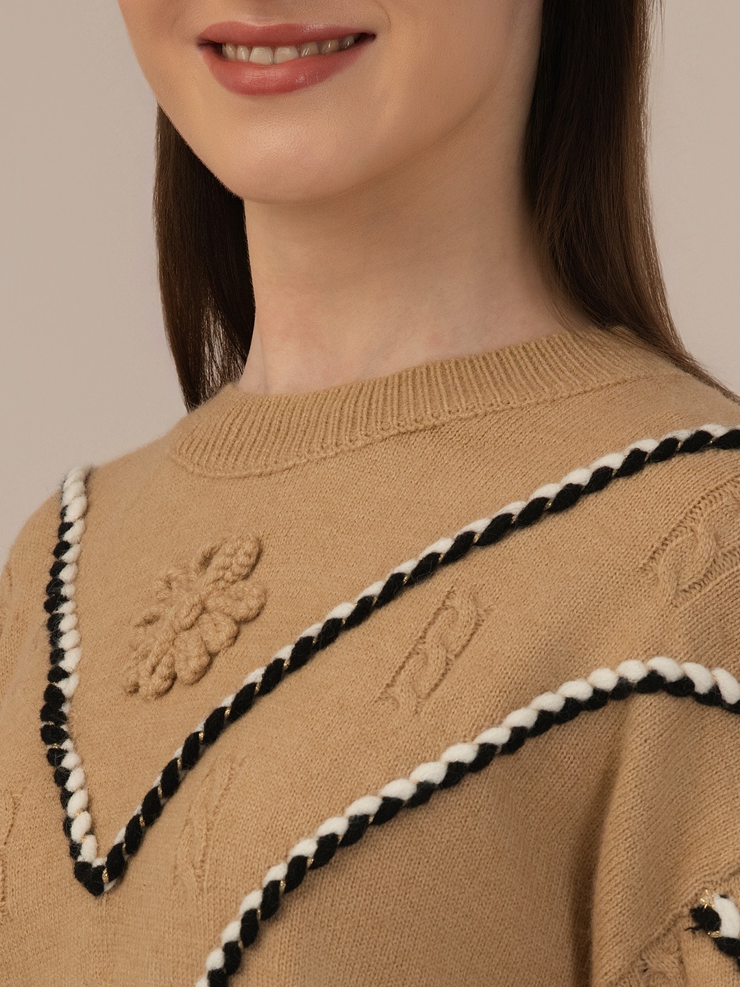 Albion Winter Classic Ladies Khaki Woolen Top