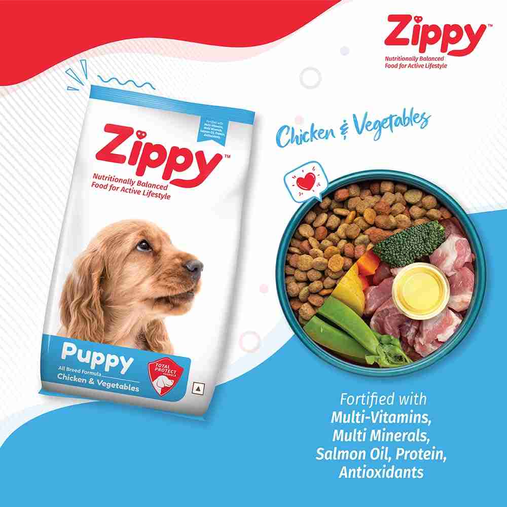 Zippy Puppy Chicken and Veg Dry Food for Dogs 3kg