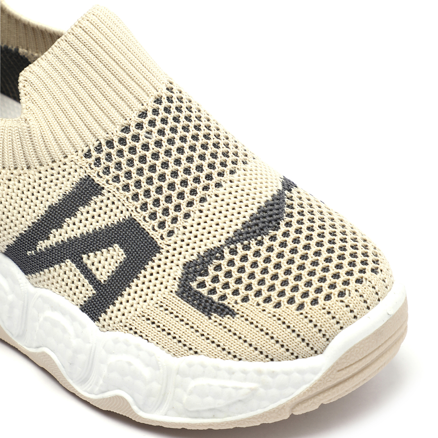 Kids Beige Casual Slip On Shoes