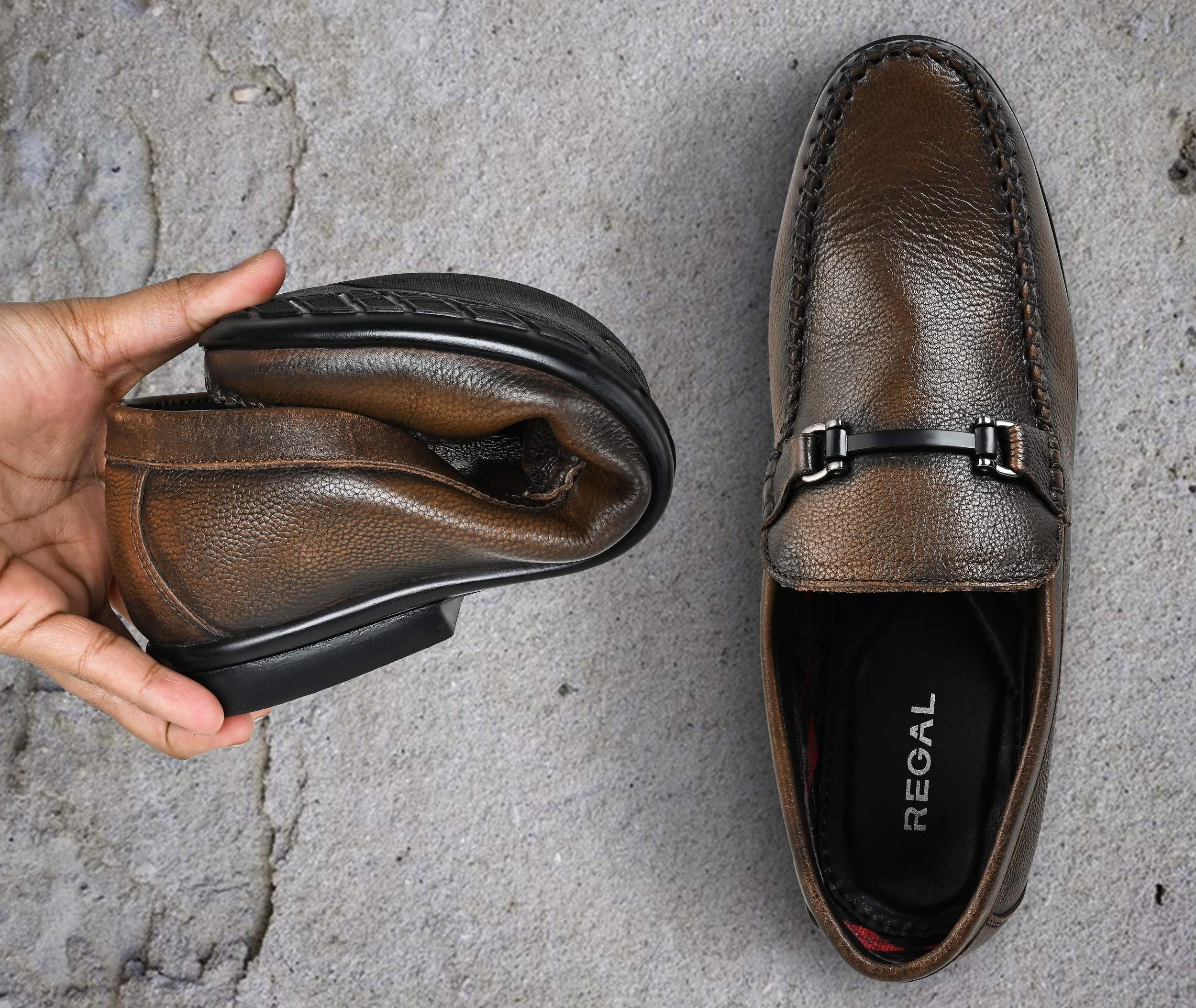 Men's Brown Leather Loafers