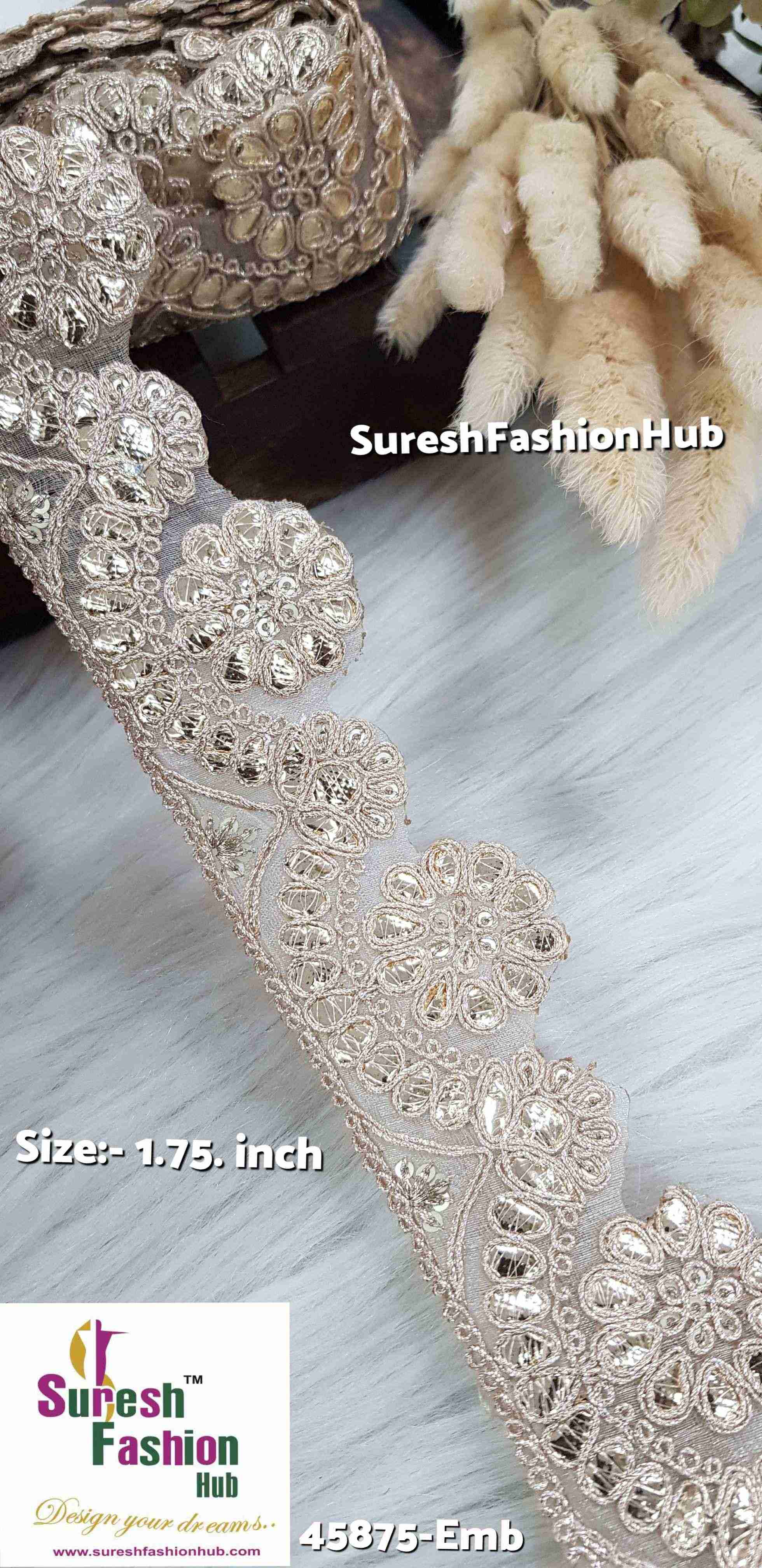 Gota Embroidered Lace