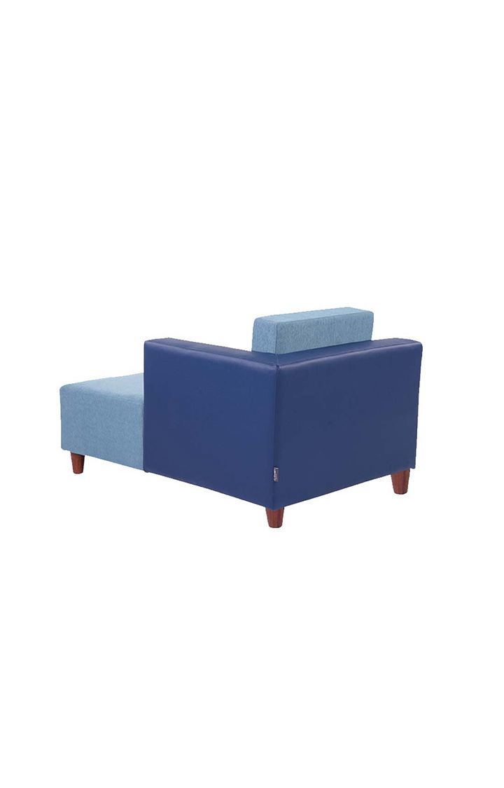 neudot Hailey Duet Fabric 1 Seater Left Aligned Lounger in Mirage Blue Colour | Dual Color | for Living Room | 1 Person Sofa