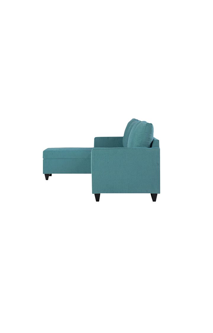 neudot Saya RHS Sectional Sofa for Living Room |6 Person Sofa| Premium Fabric with Cushioned Armrest | 12 Months Warranty| Solid Wood Frame| 6 Seater in Saya Teal Color DIY(Do-It-Yourself)
