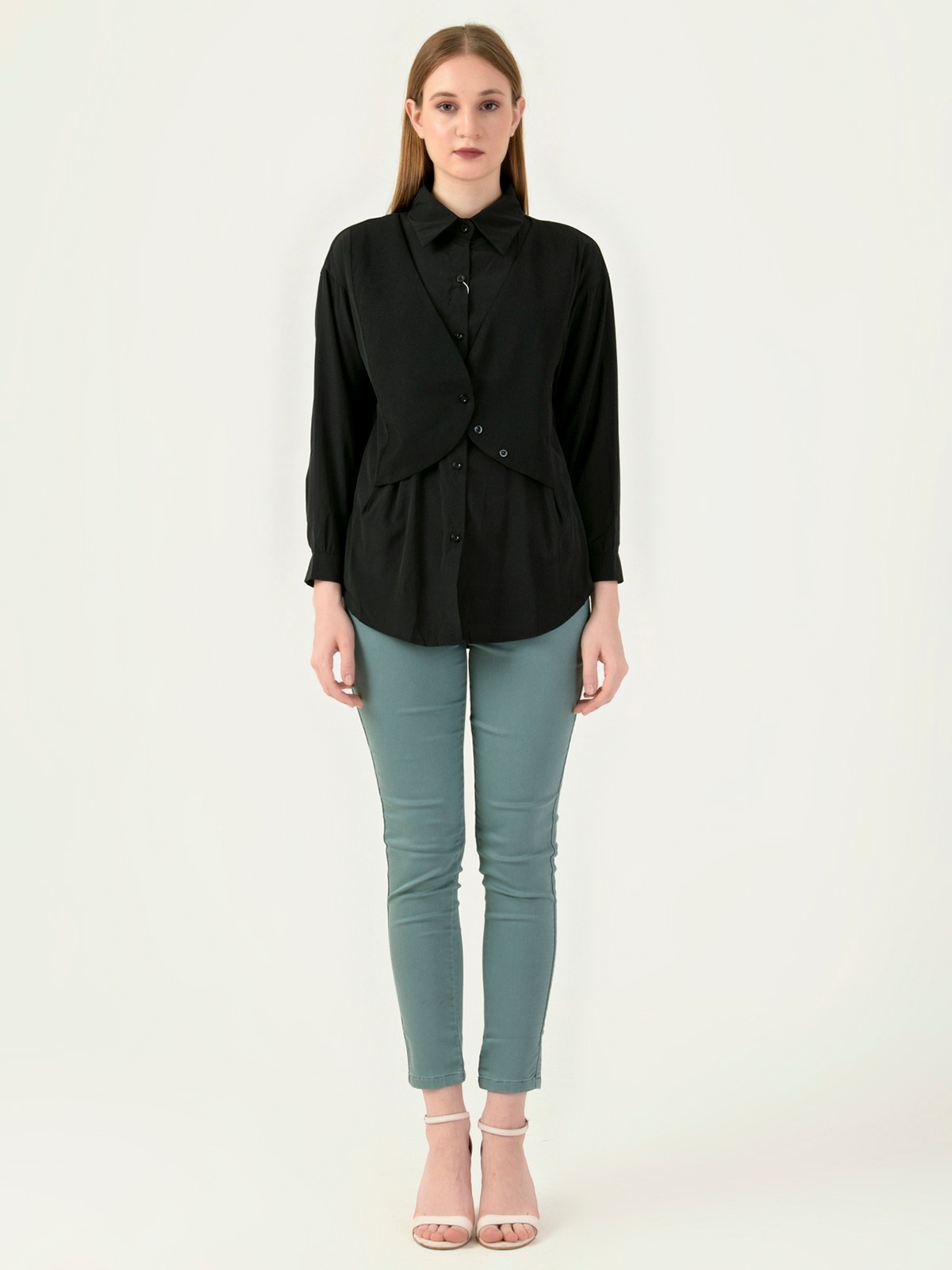 Albion Women Smart Premium Black Casual Shirt