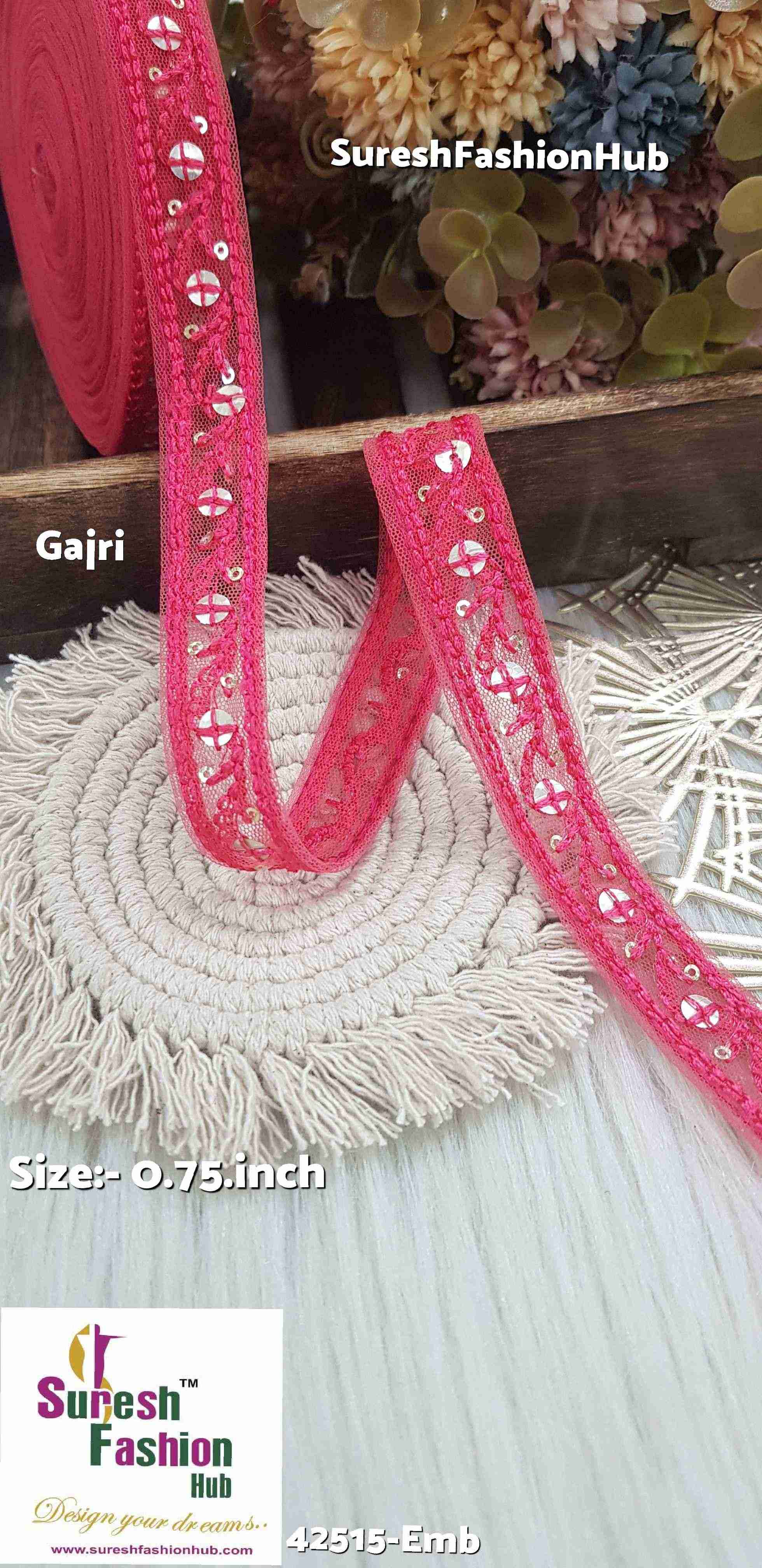Gajri Floral Embroidery Lace