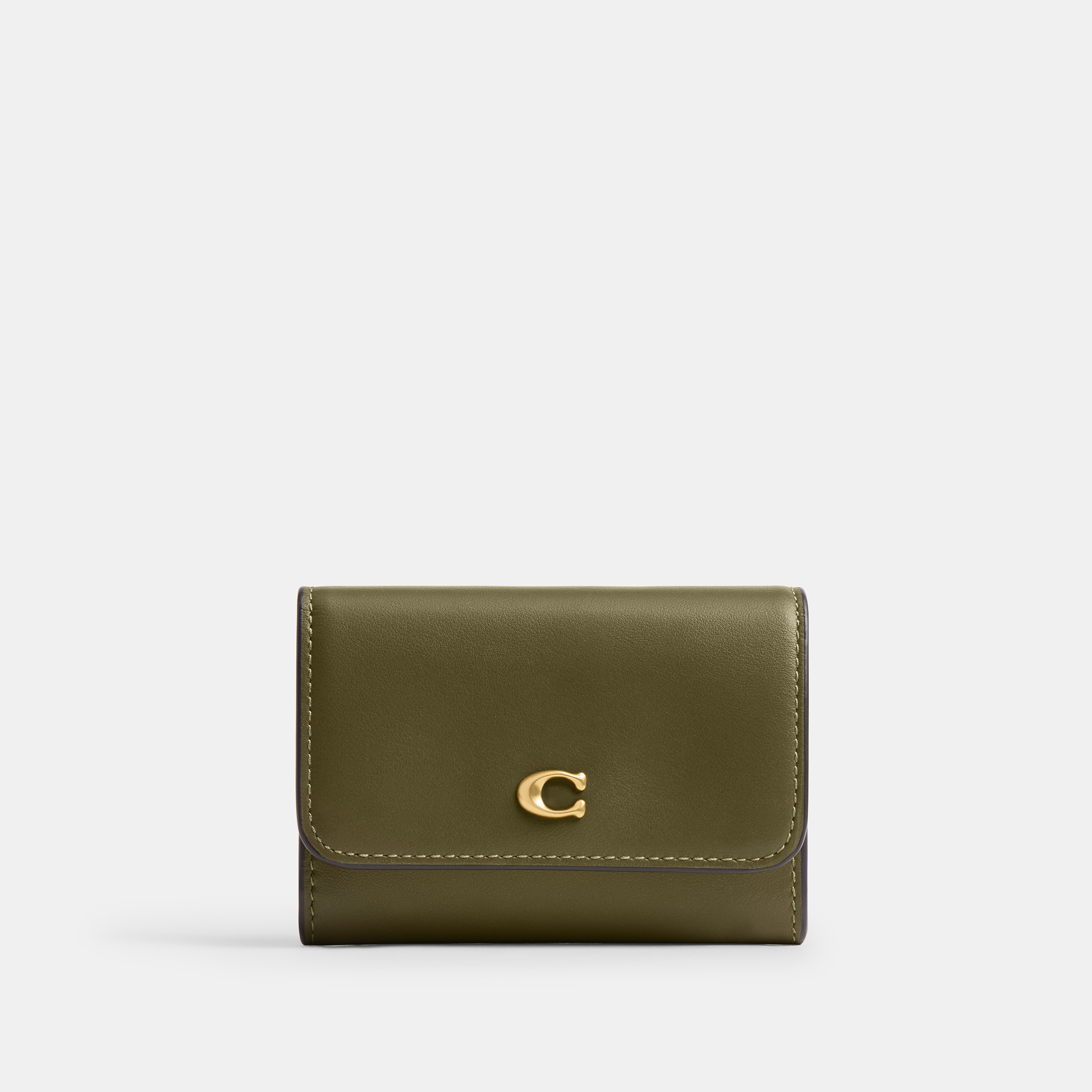 Refined Calf Leather Essential Flap Card Case