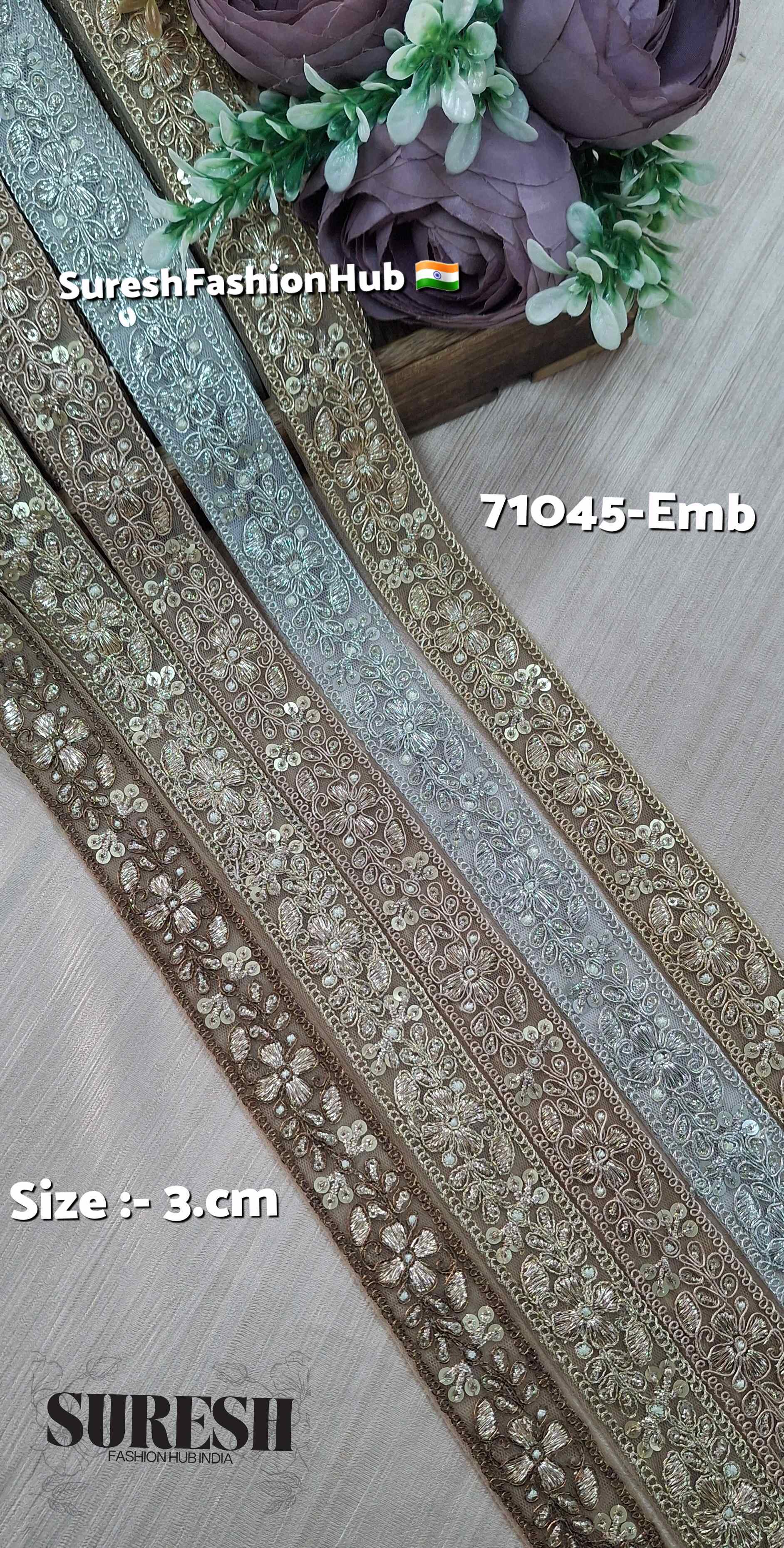 Matt Gold Royal Embroidery Lace