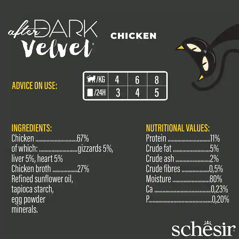 Schesir Cat After Dark Velvet Mousse Chicken, 80g