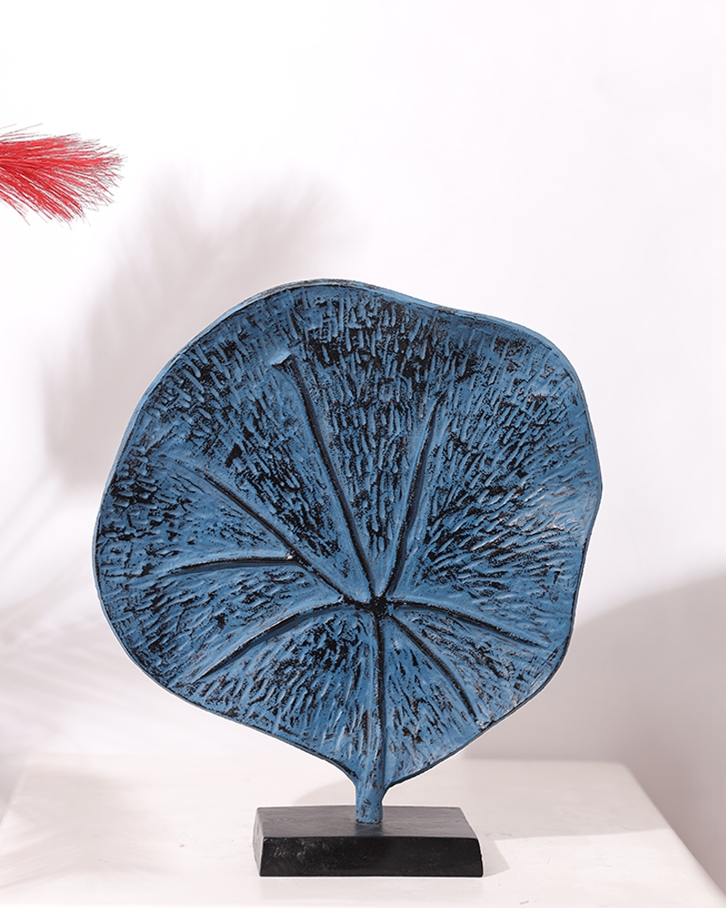Order Happiness | Order Happiness Decorative Blue Table Showpiece Stand for Home Decoration, Living Room, Office 1