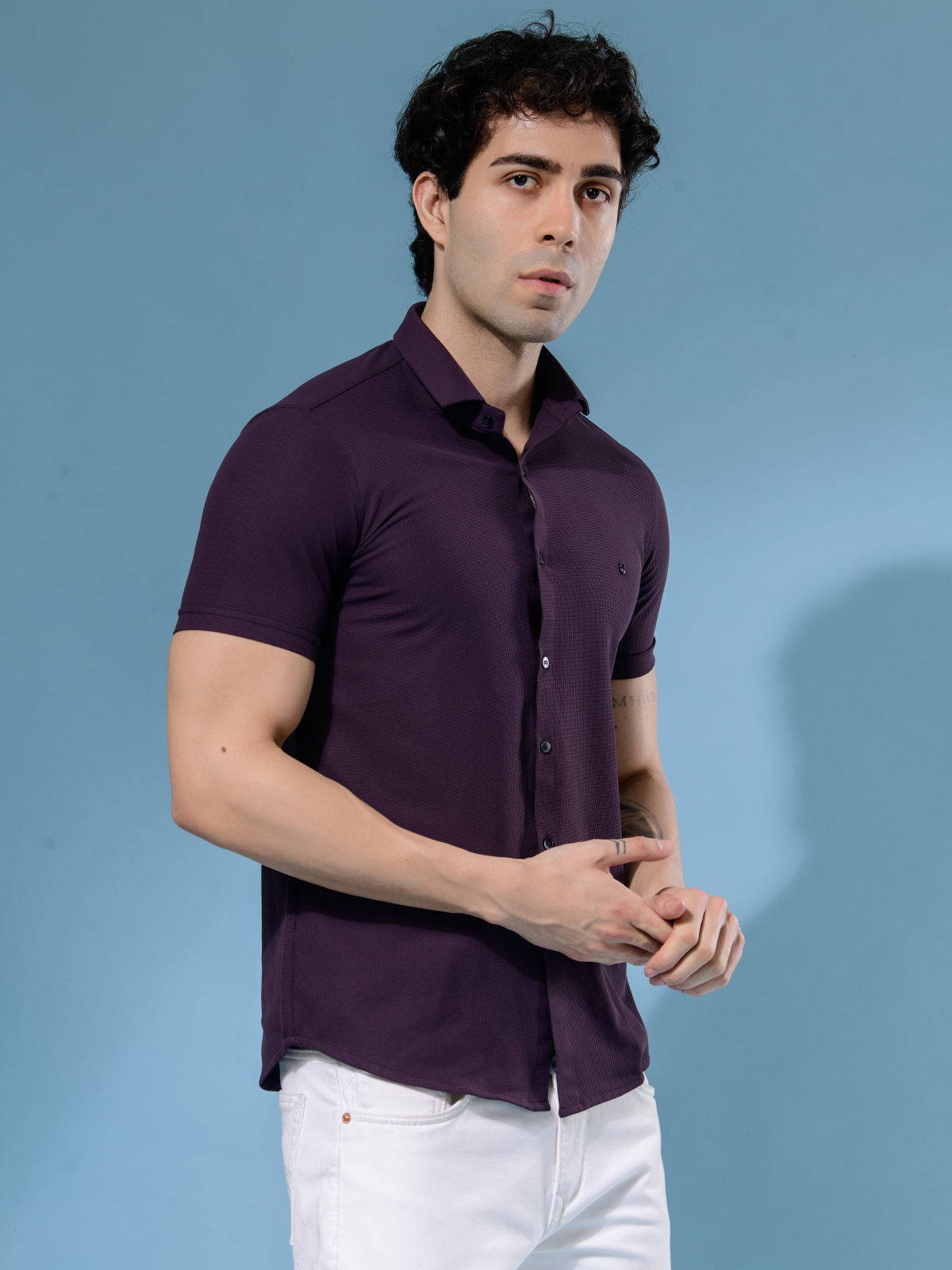 ALBION MENS NEW GARAGE 2 (PURPLE) SHIRT