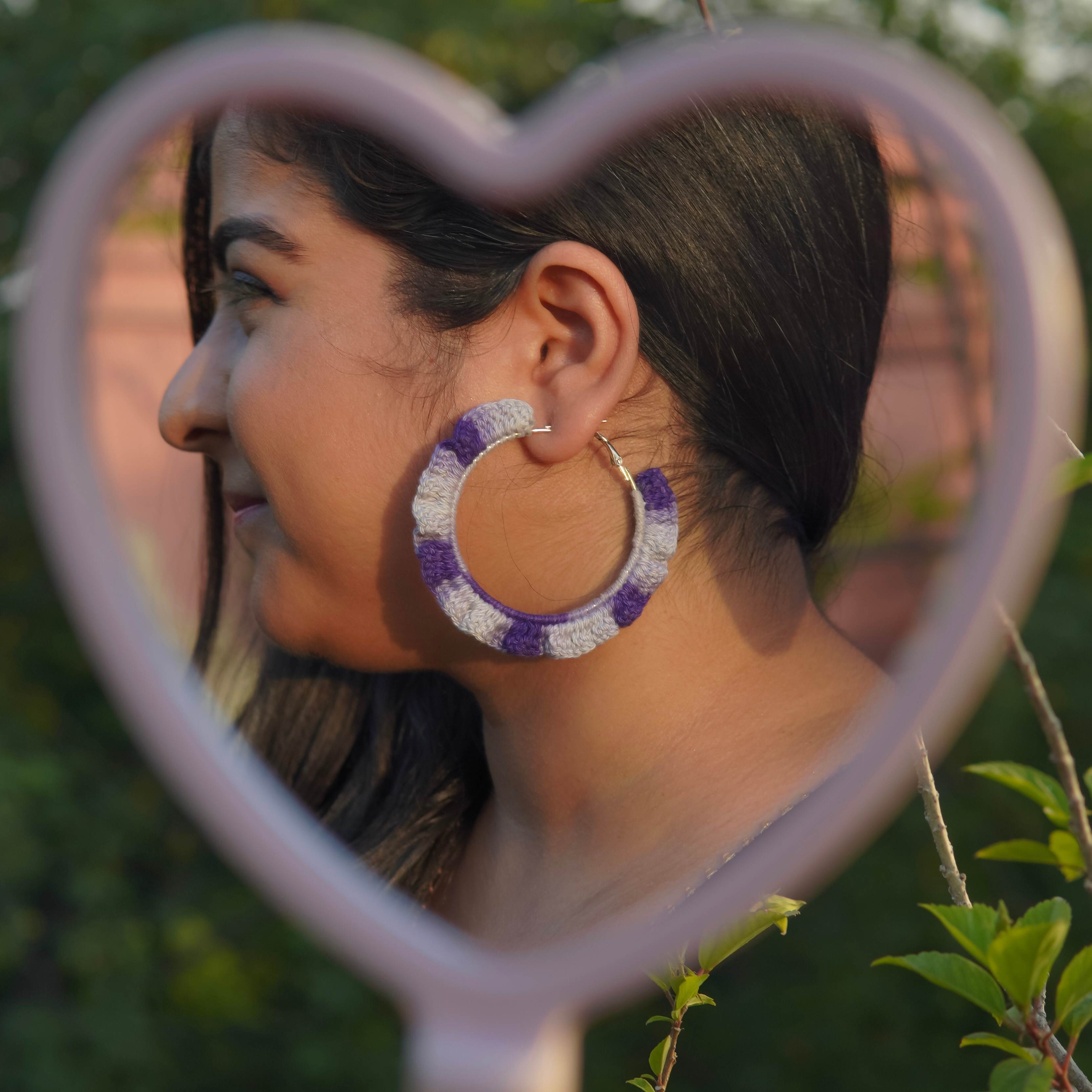 Lavender Pankh Hoops