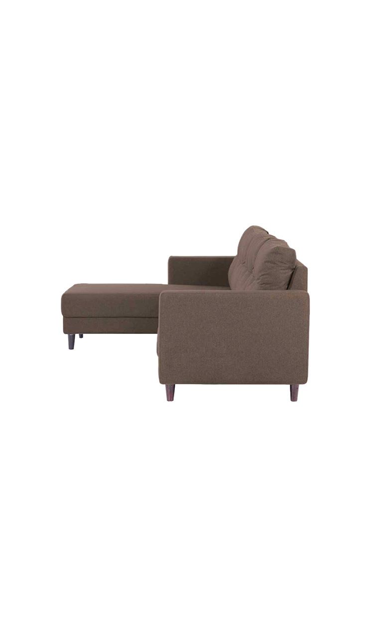 neudot Aria 6 Seater RHS Sectional Sofa in Earth Brown Colour