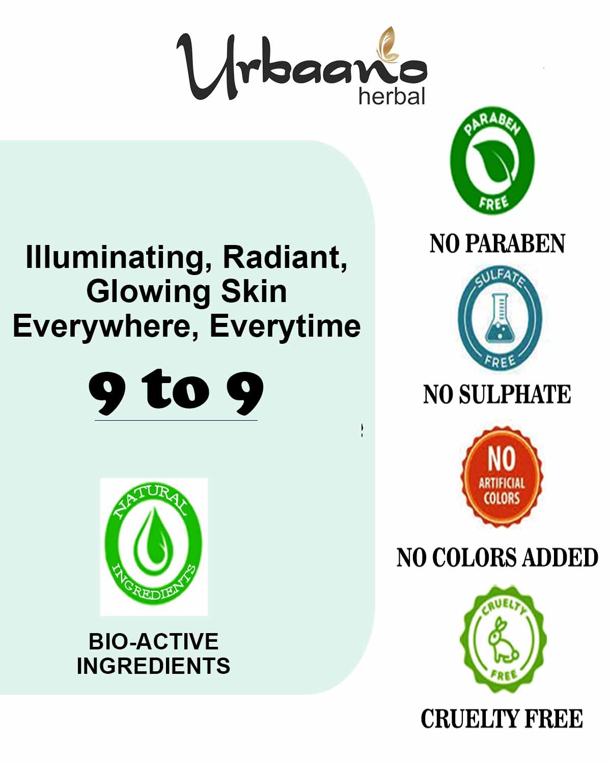 Urbaano Herbal | Urbaano Herbal Kumkumadi Skin Whitening & Brightening Cream & Vitamin C10, Hyaluronic Acid Face Serum 7