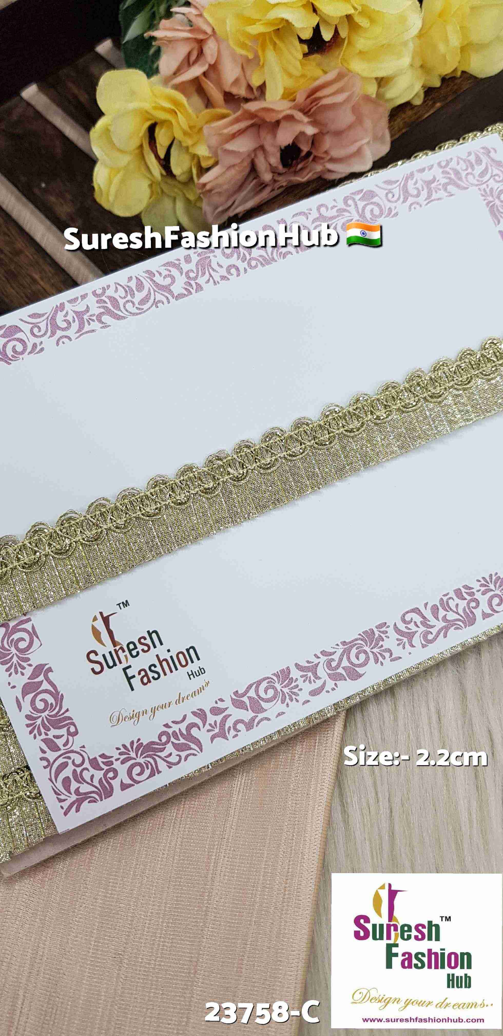 Light Gold Jhalar Lace with Golden Plating