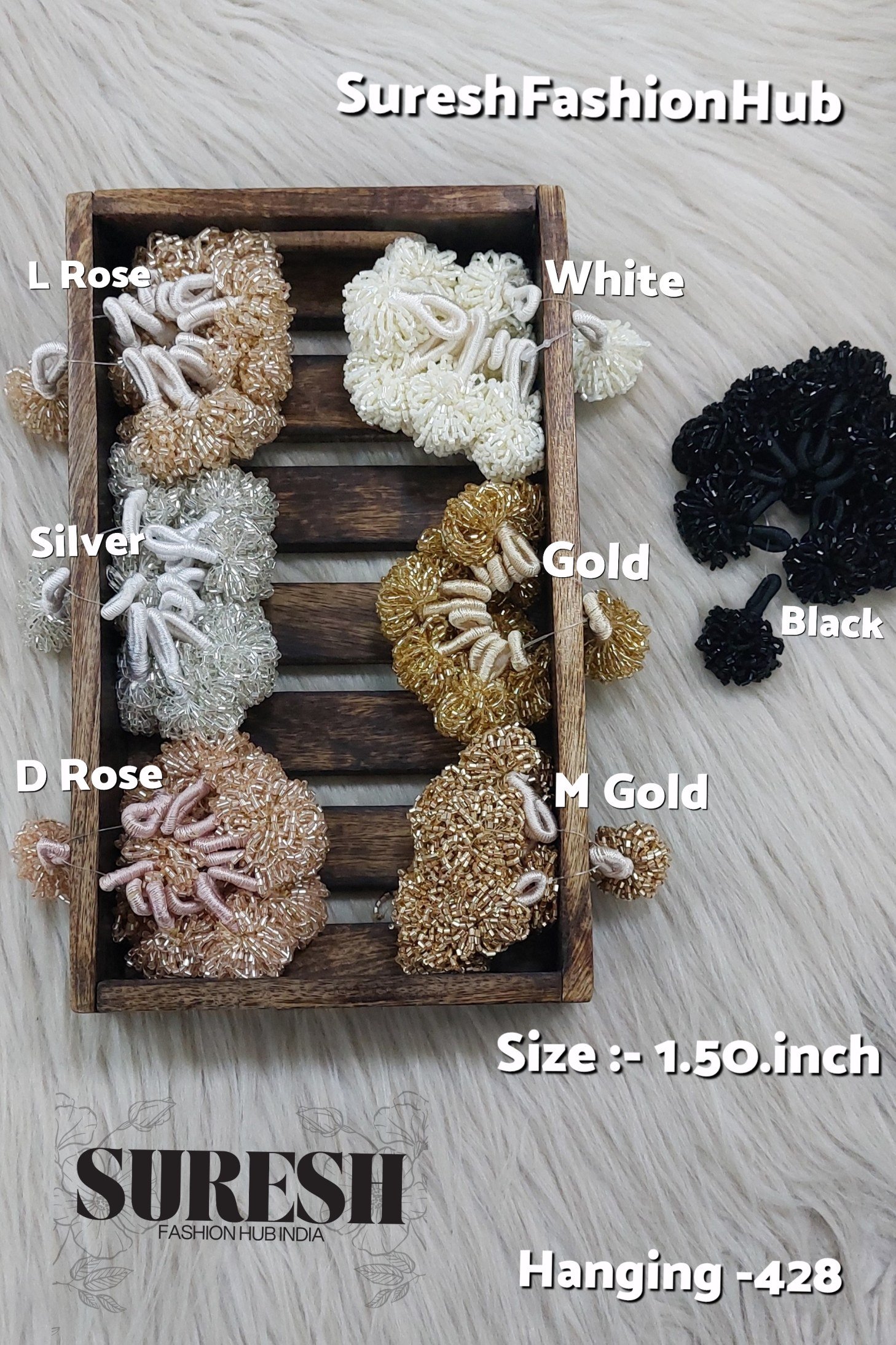 Light Rose Cut-Dana Work Tiny Tassel H-428