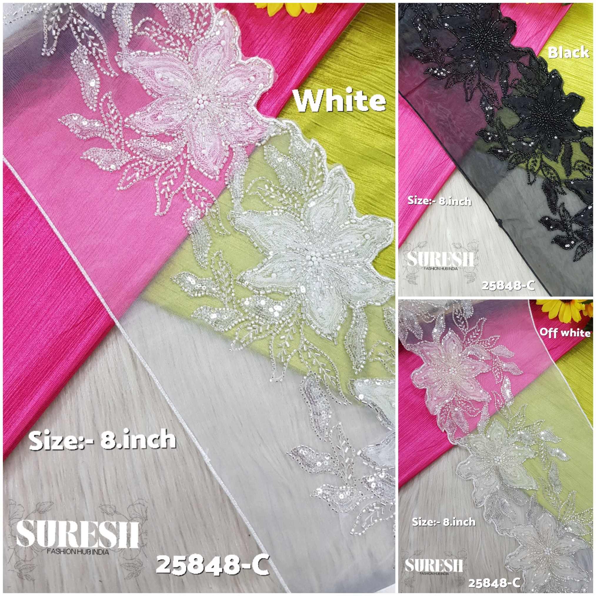 White Luxe Floral Organza Lace