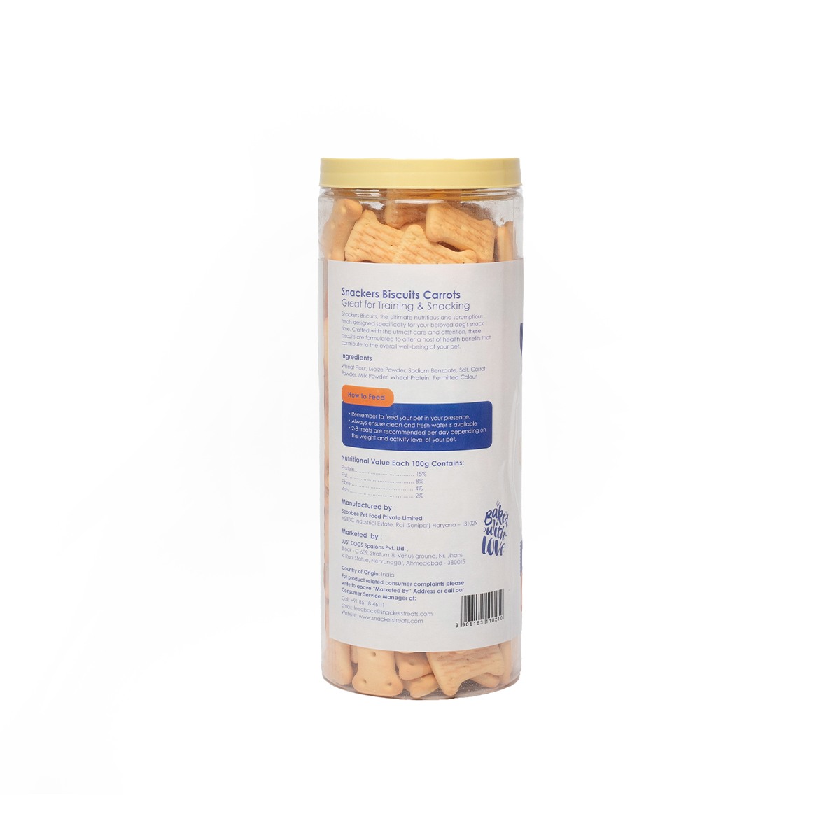 Snackers Biscuits Farm Fresh Carrot Flavour Jar – 750g
