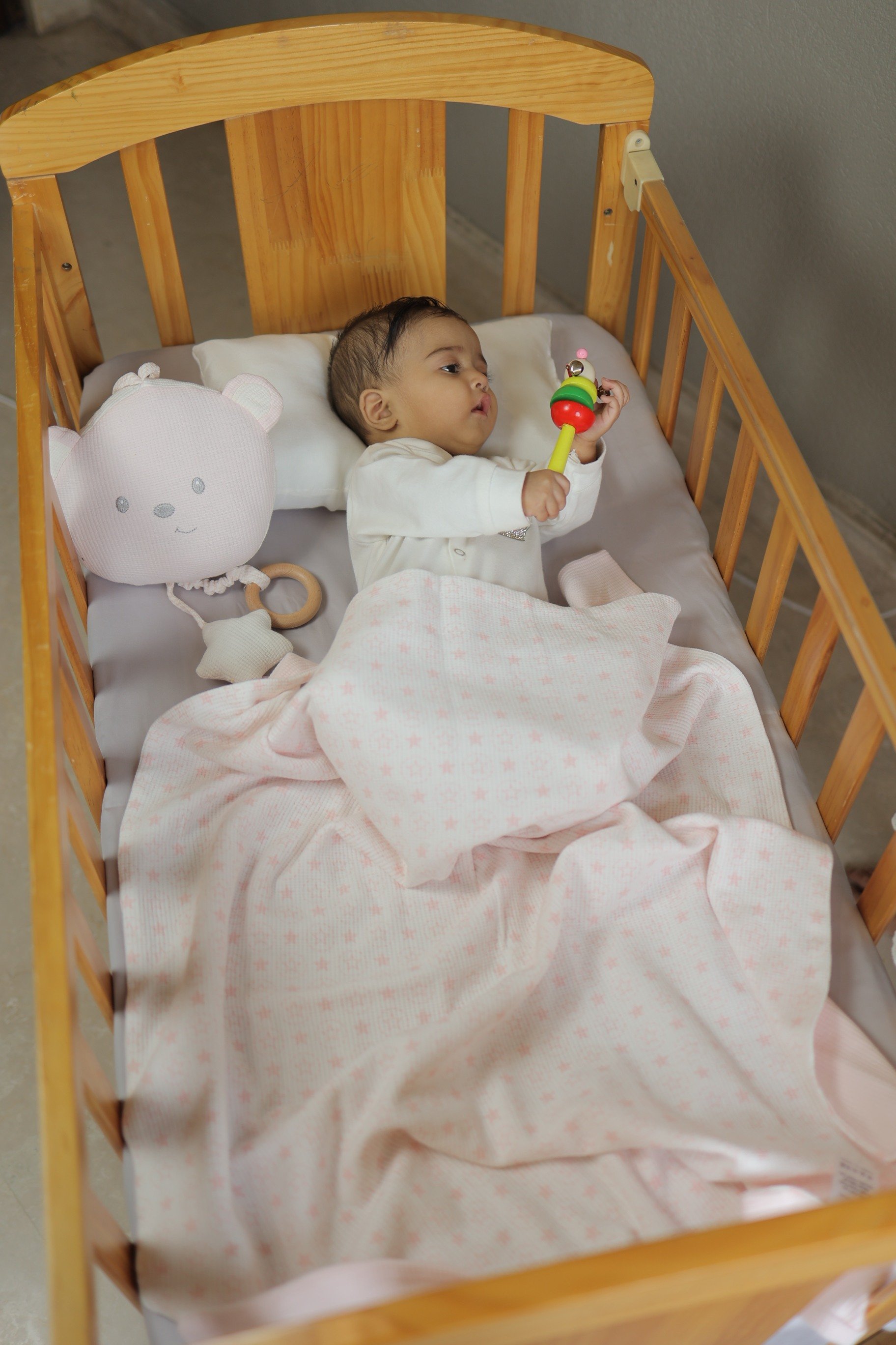Blush Starry Snuggles Reversible Blanket & Toy Set