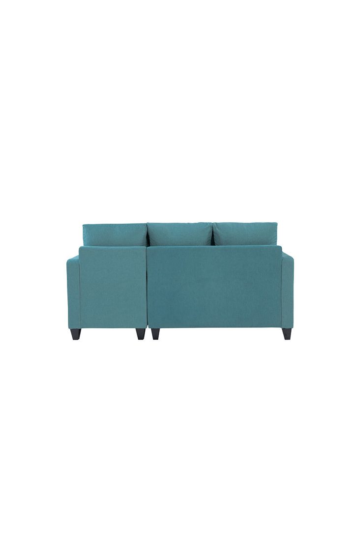 neudot Saya LHS Sectional Sofa for Living Room |4 Person Sofa| Premium Fabric with Cushioned Armrest | 12 Months Warranty| Solid Wood Frame| 4 Seater in Saya Teal Color DIY(Do-It-Yourself)