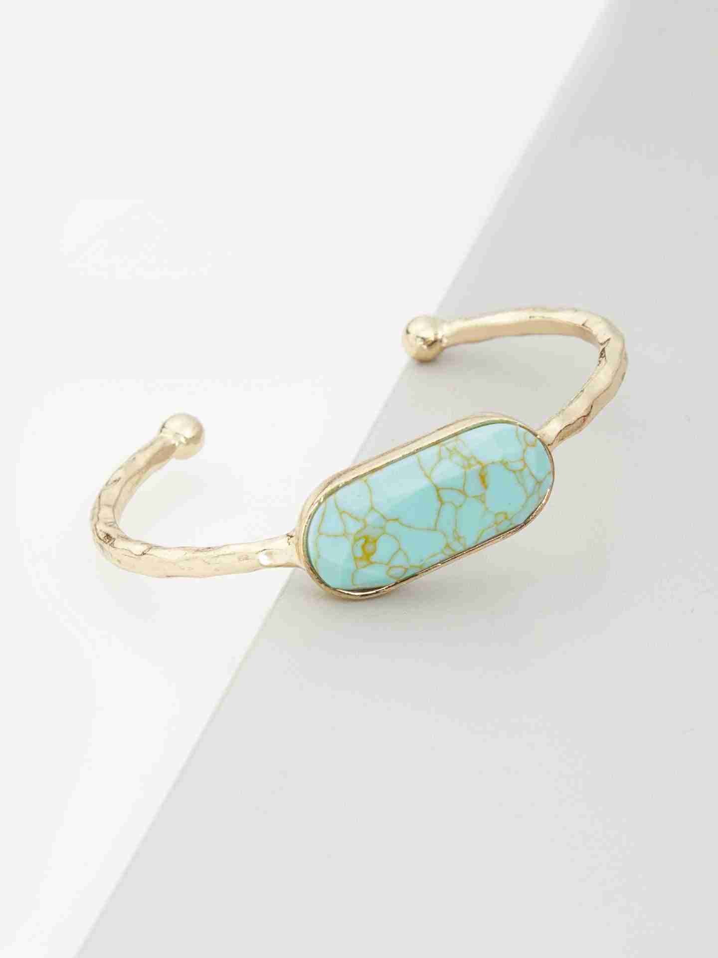 Gold & Turq Theia Omega Bracelet