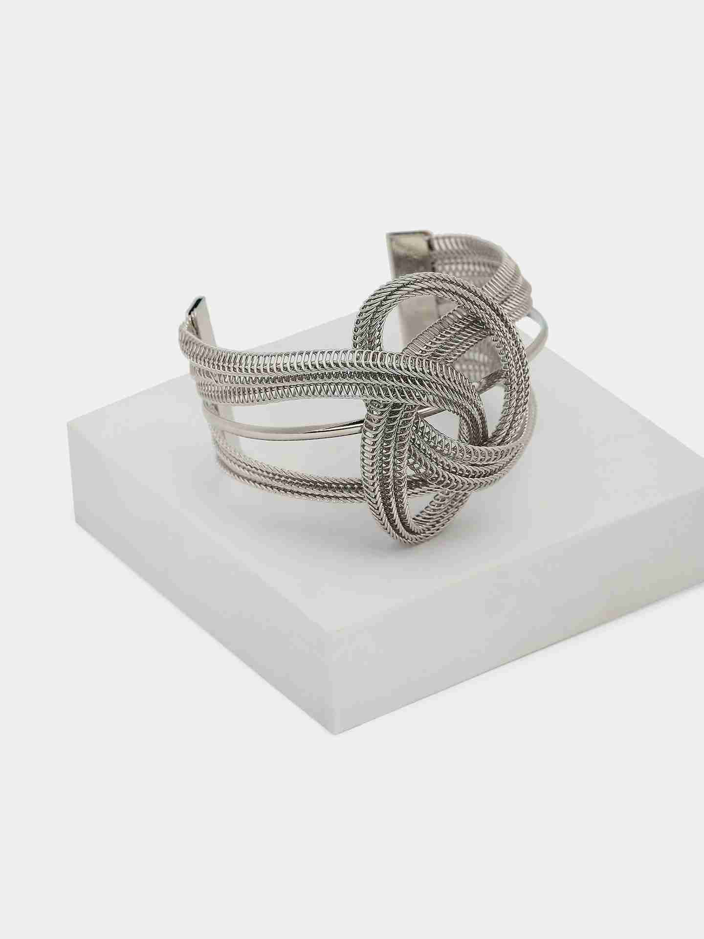 Silver Mesh Cuff Bracelet