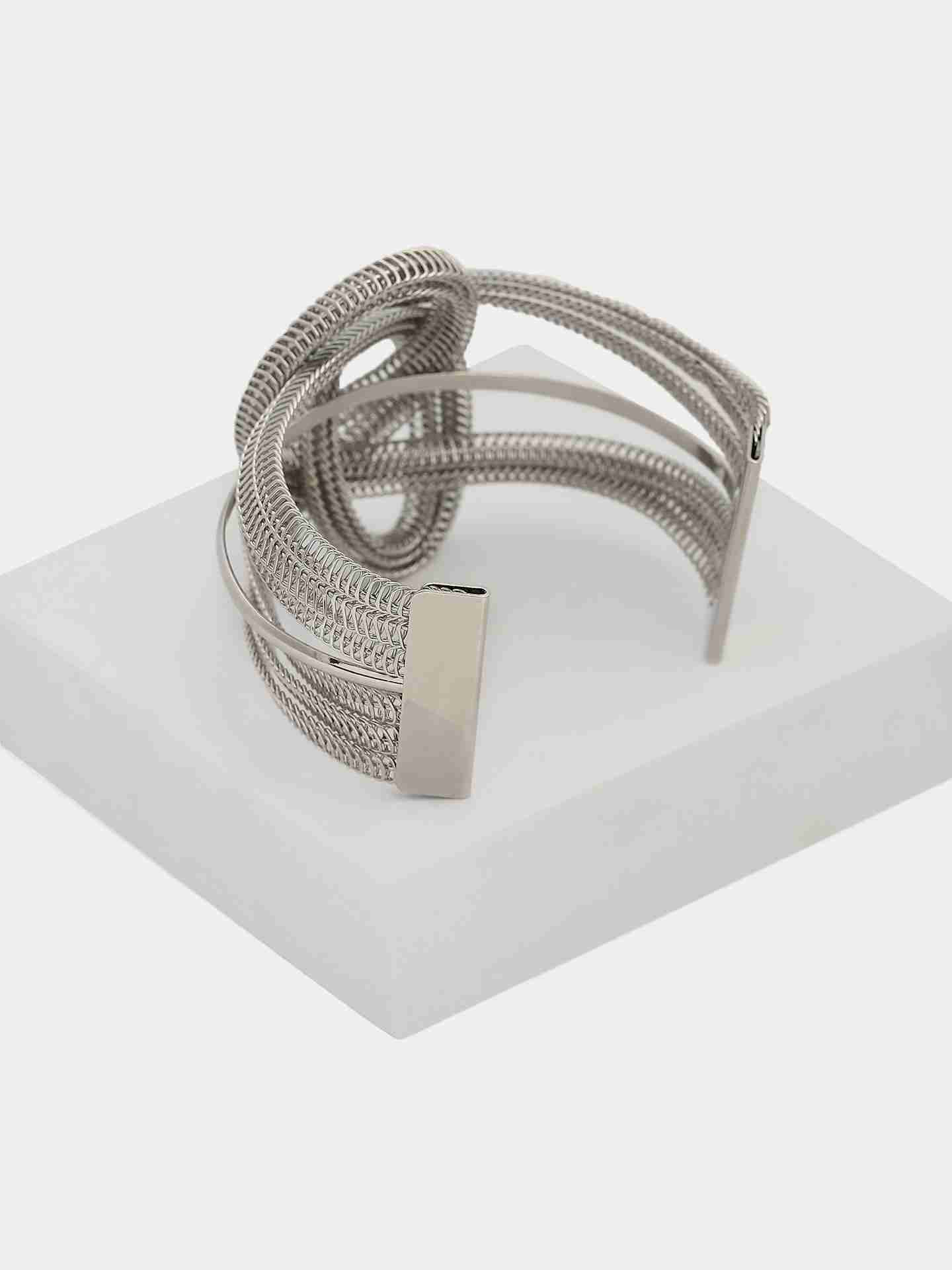 Silver Mesh Cuff Bracelet