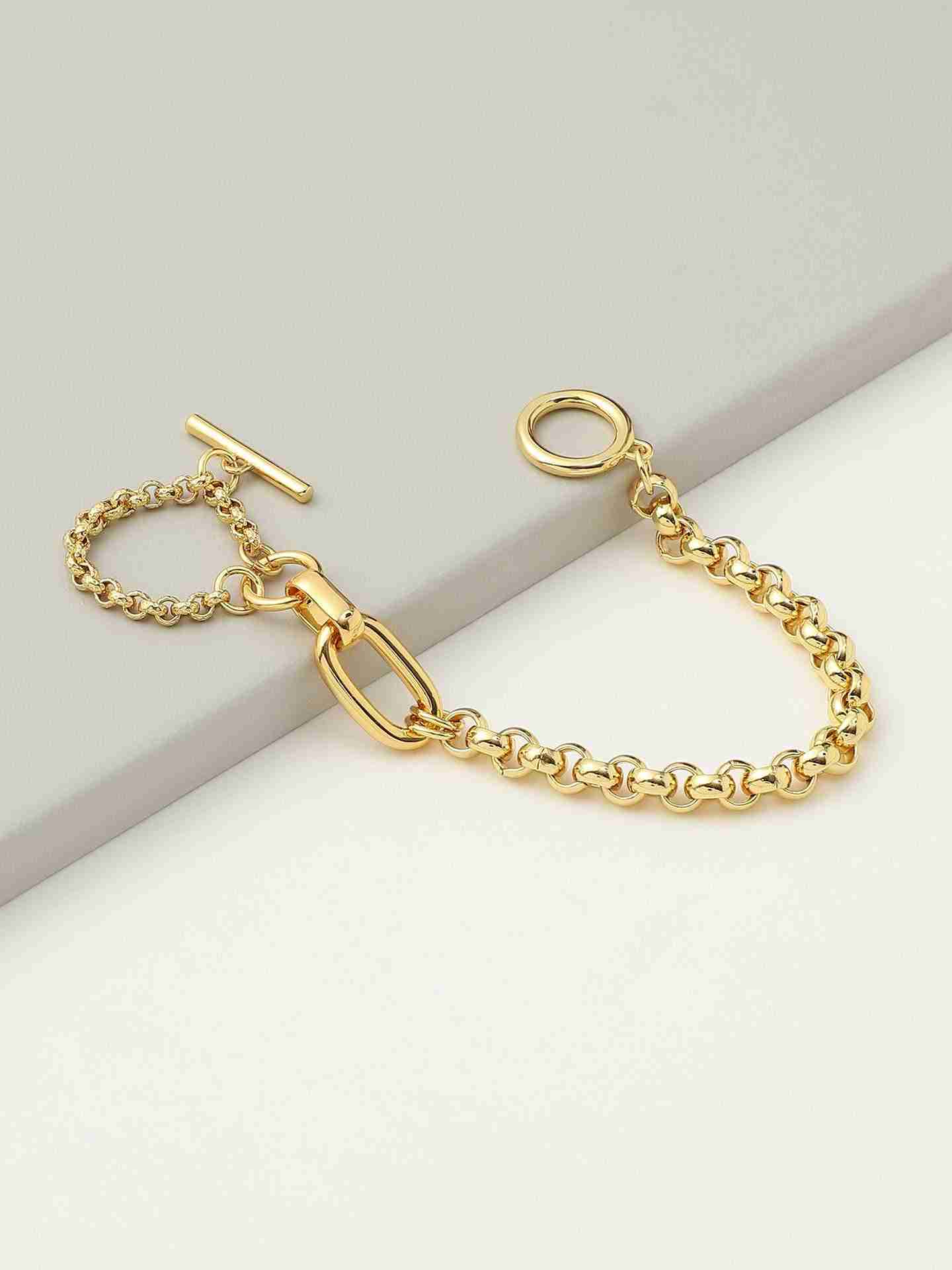 Gold Bling Toggle Bracelet
