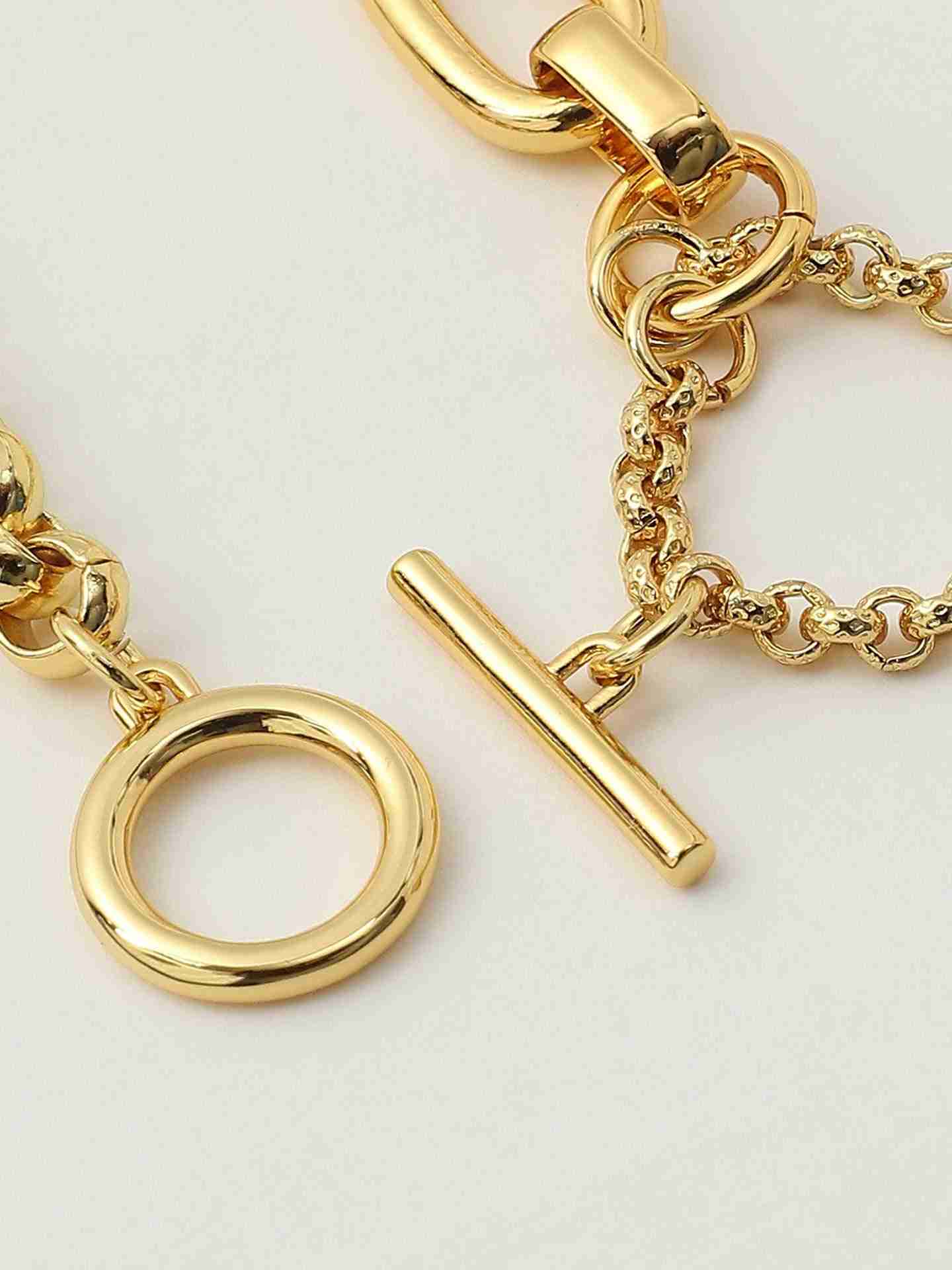 Gold Bling Toggle Bracelet