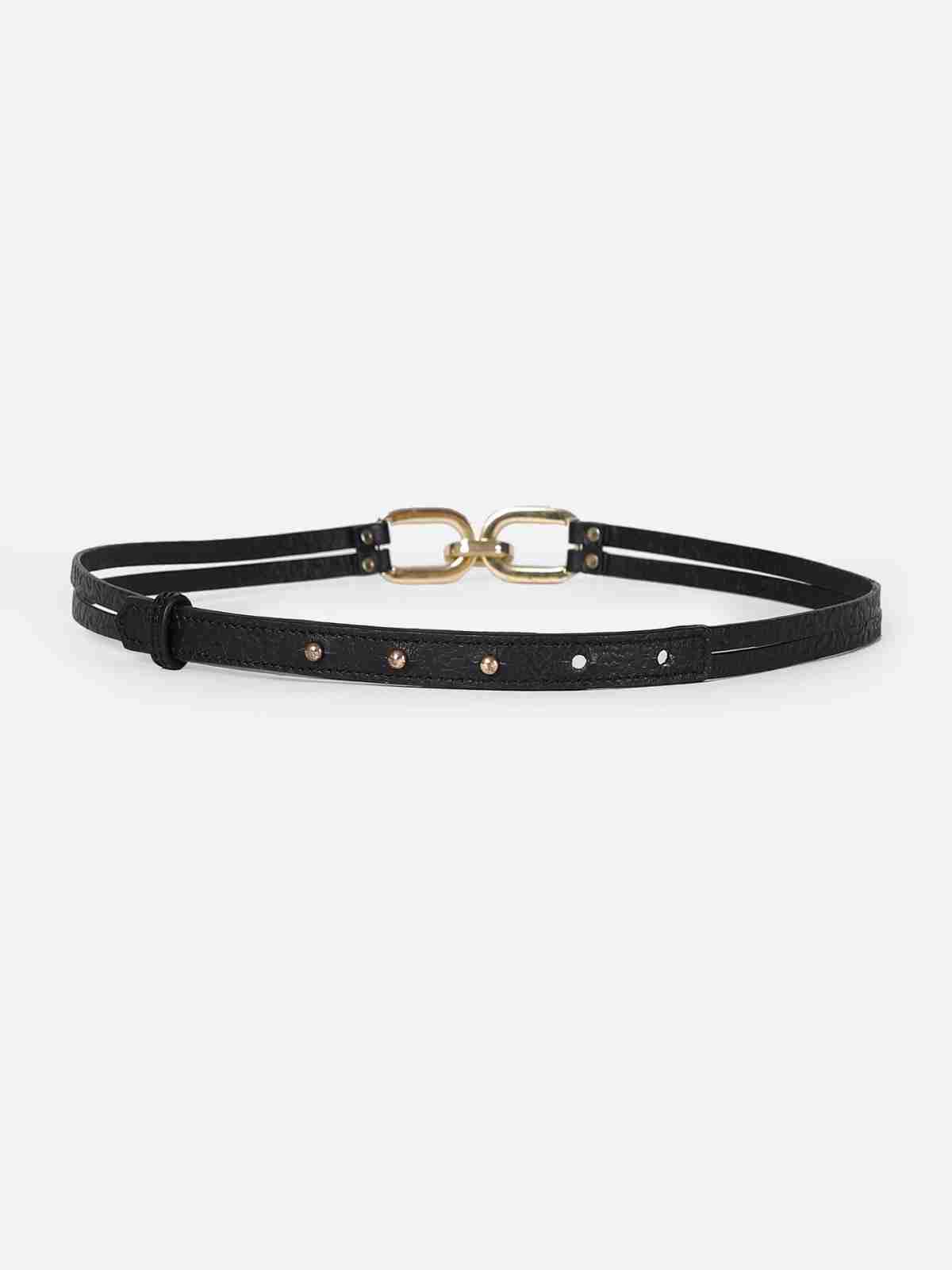 Black Mimosa Waist Belt