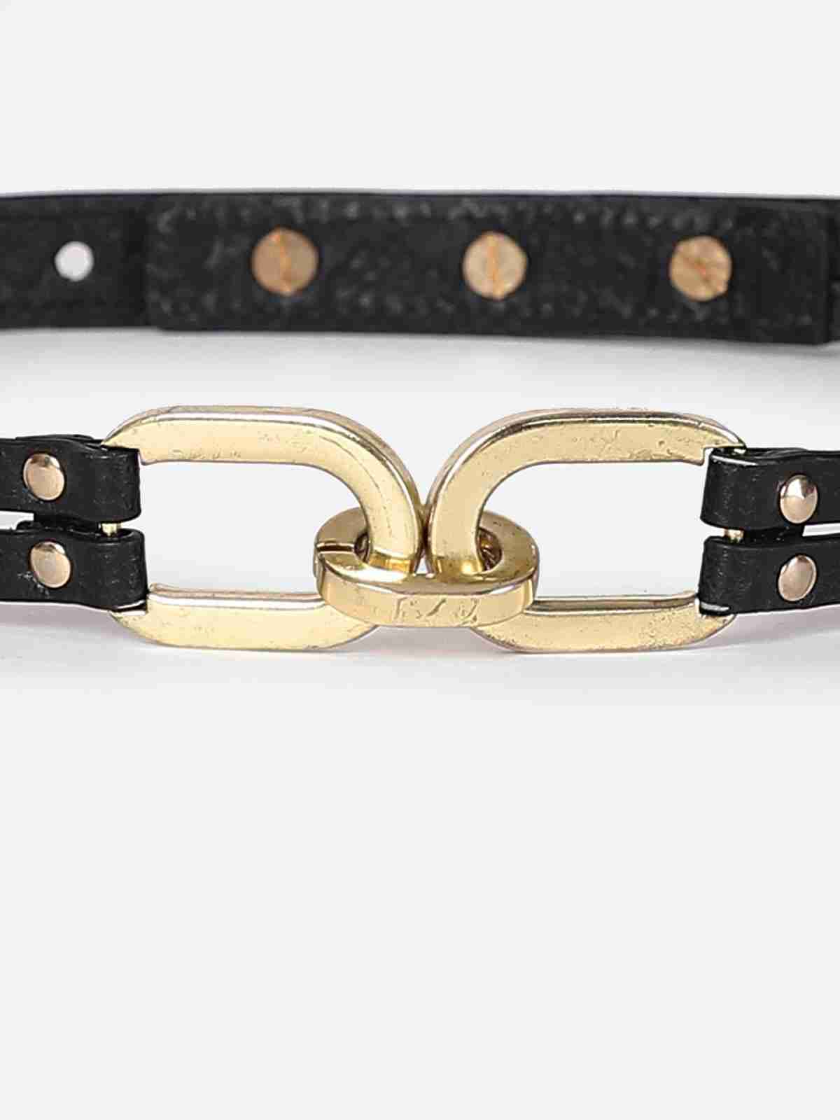 Black Mimosa Waist Belt
