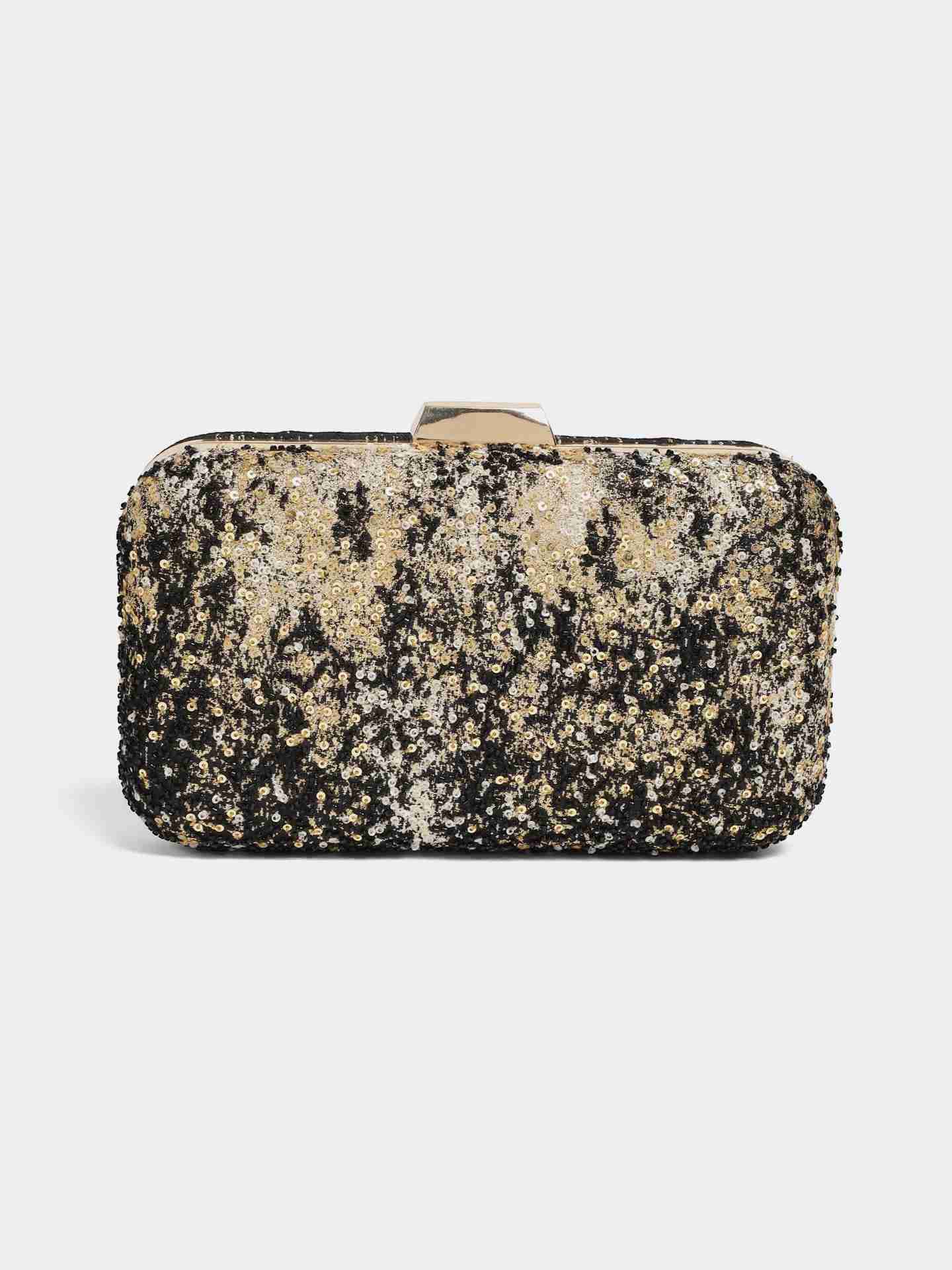 Gold & Black Sparkle Clutch