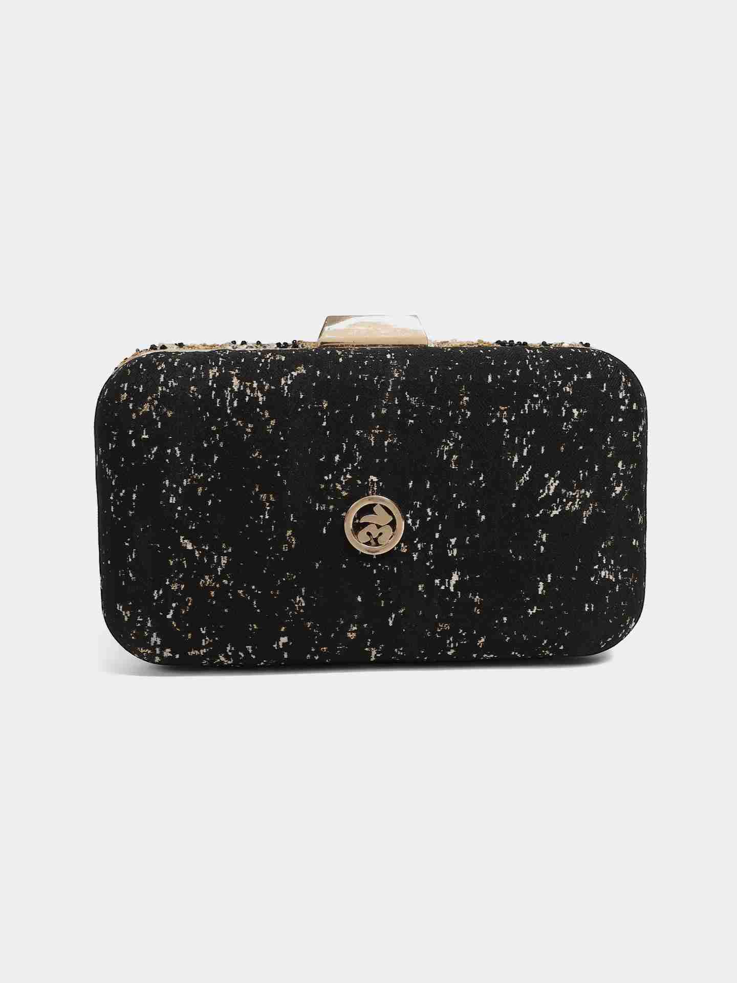Gold & Black Sparkle Clutch