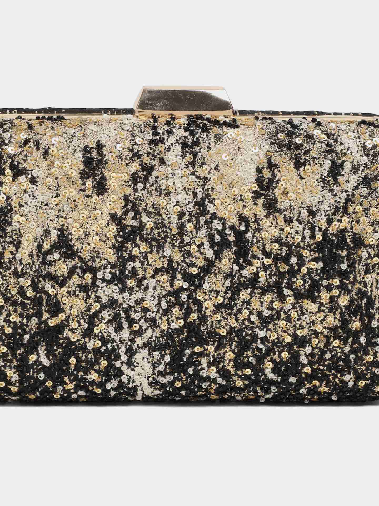 Gold & Black Sparkle Clutch