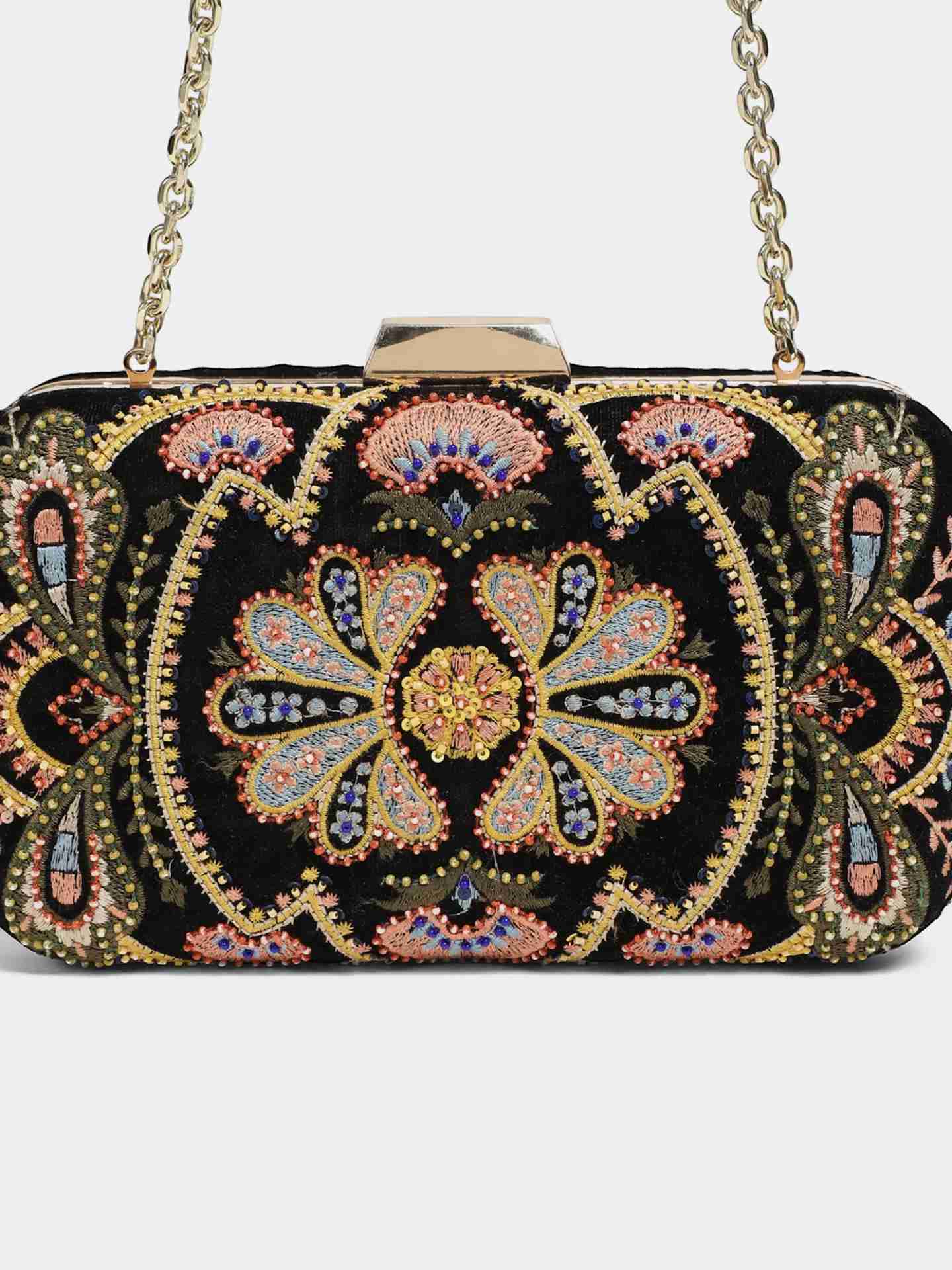 Multi Color Scarlet Clutch