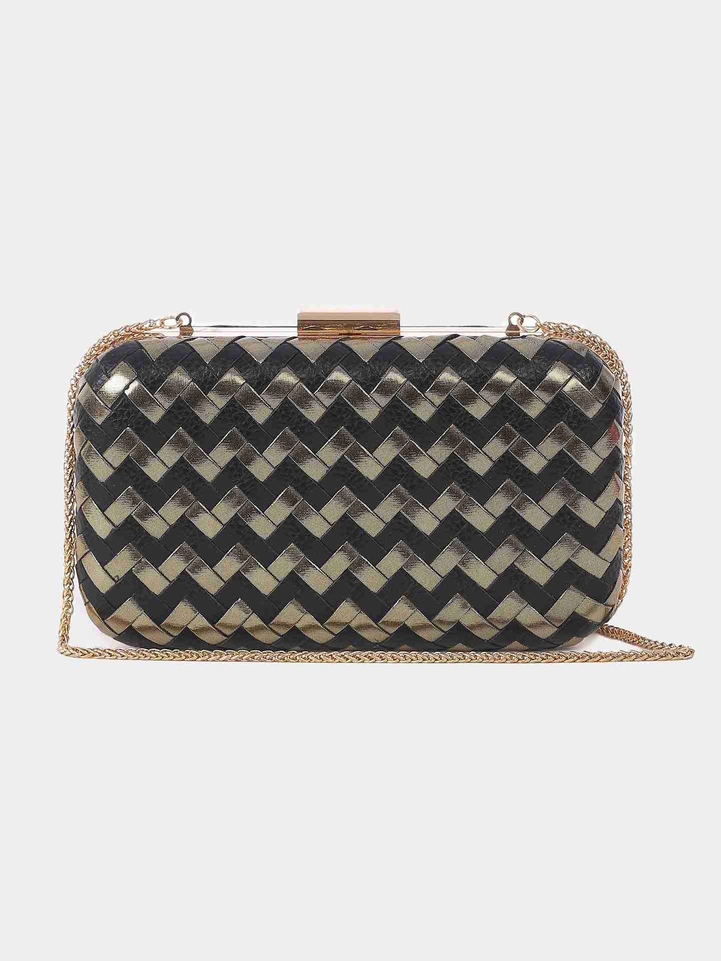 Black & Gold Jemma Clutch