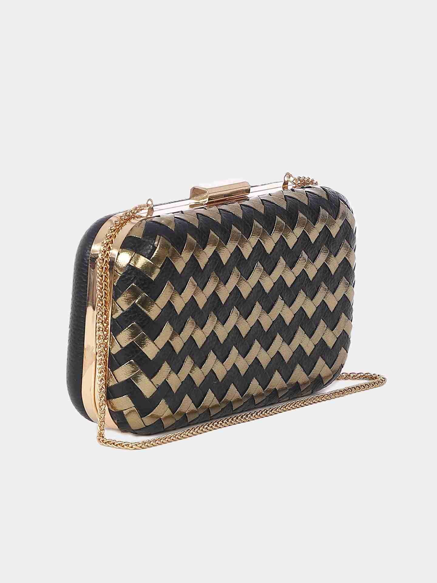 Black & Gold Jemma Clutch