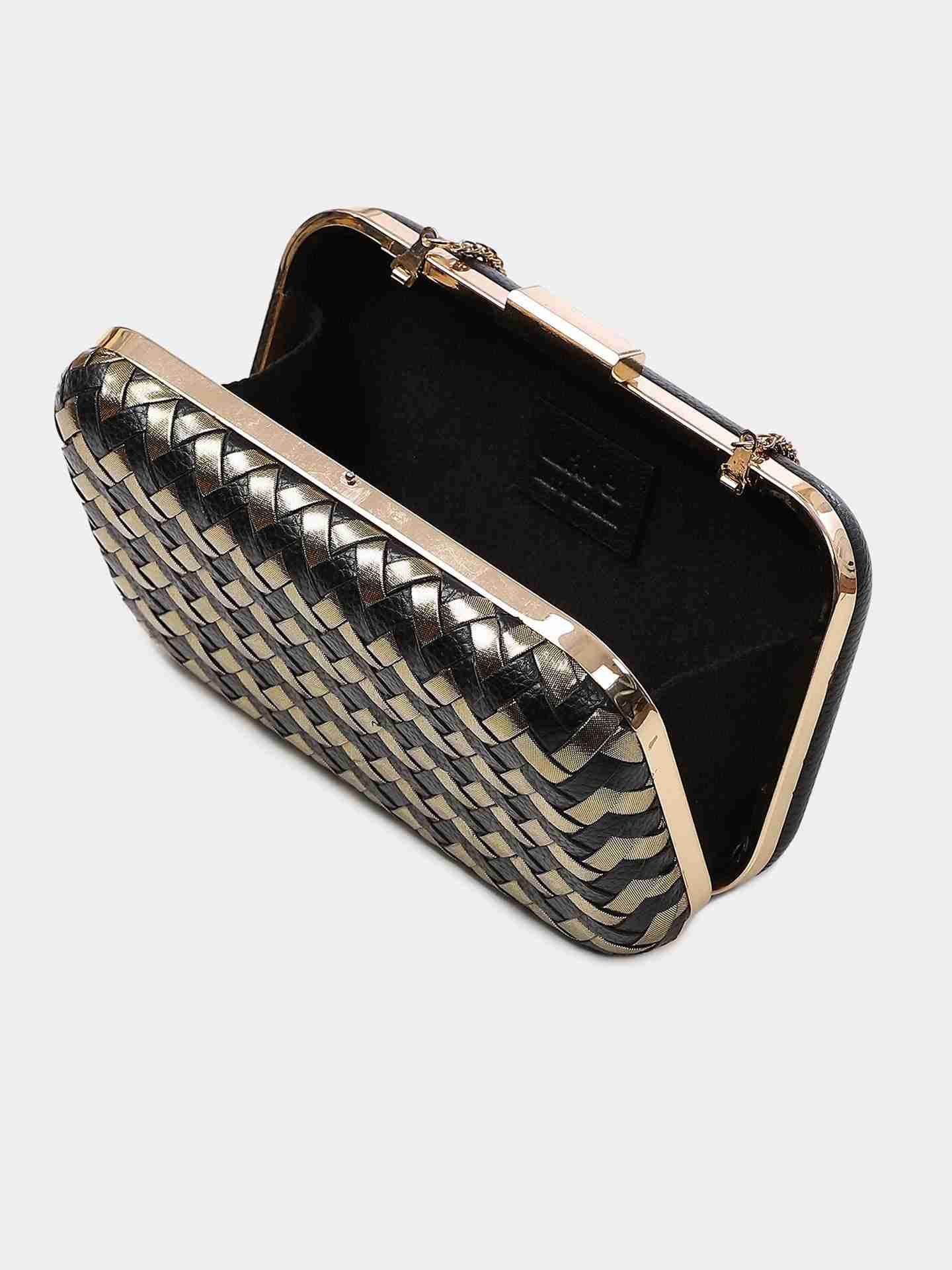 Black & Gold Jemma Clutch