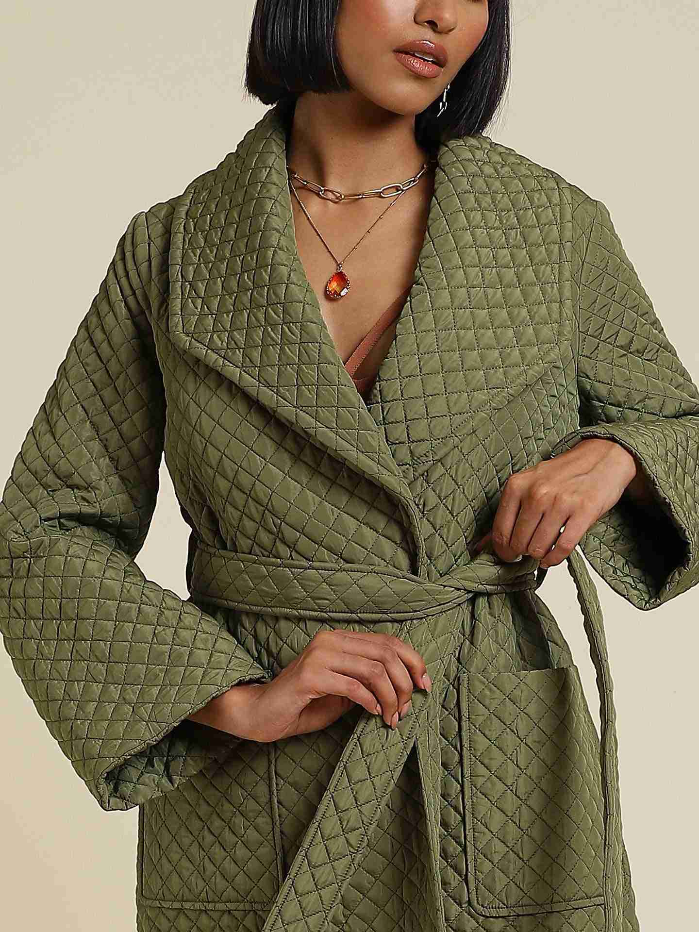 Olive Antalya Trench Coat