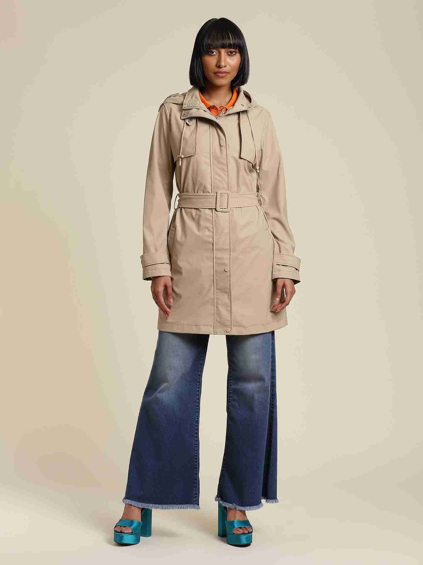 Beige Antalya Parka Coat