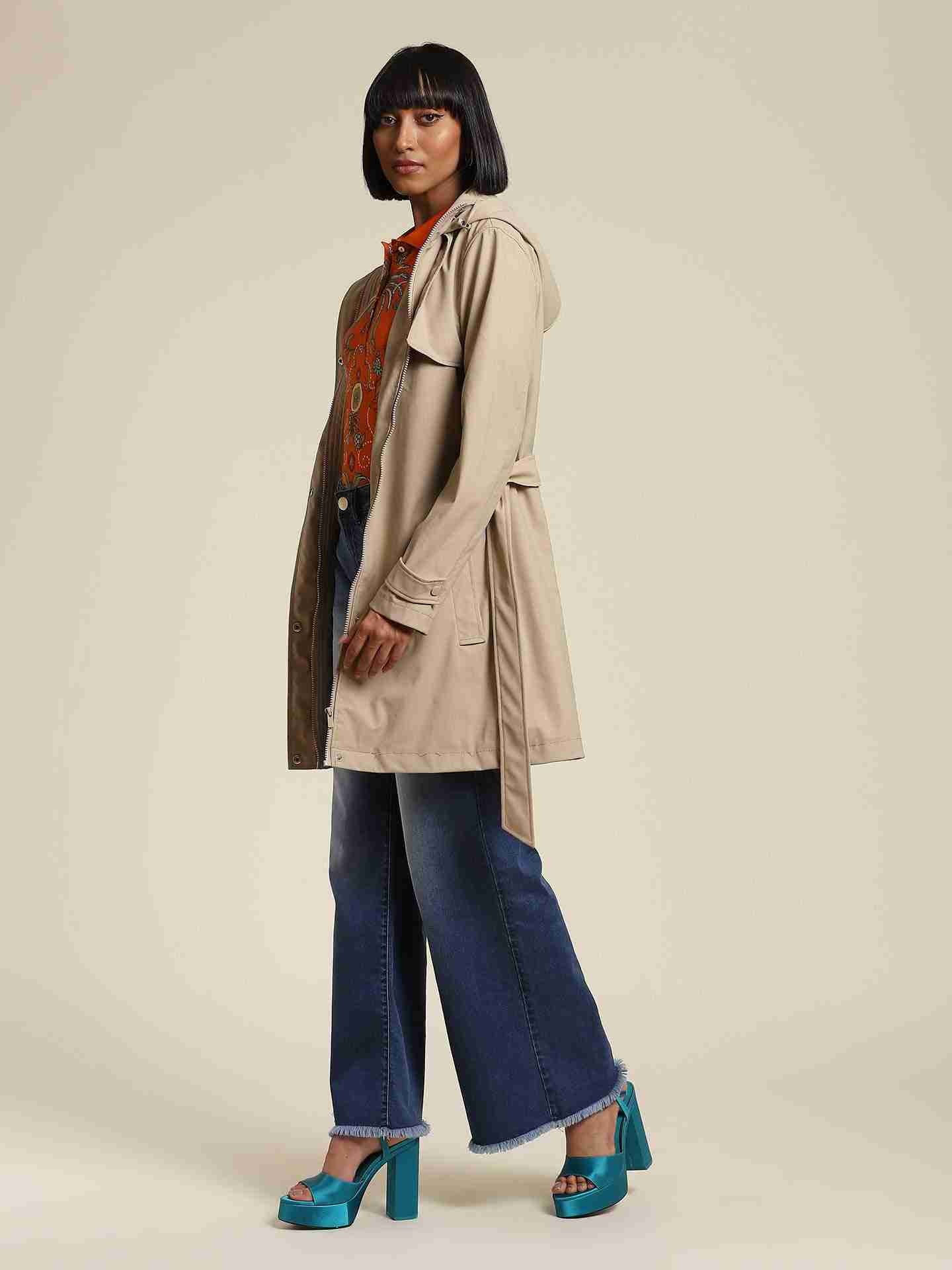 Beige Antalya Parka Coat