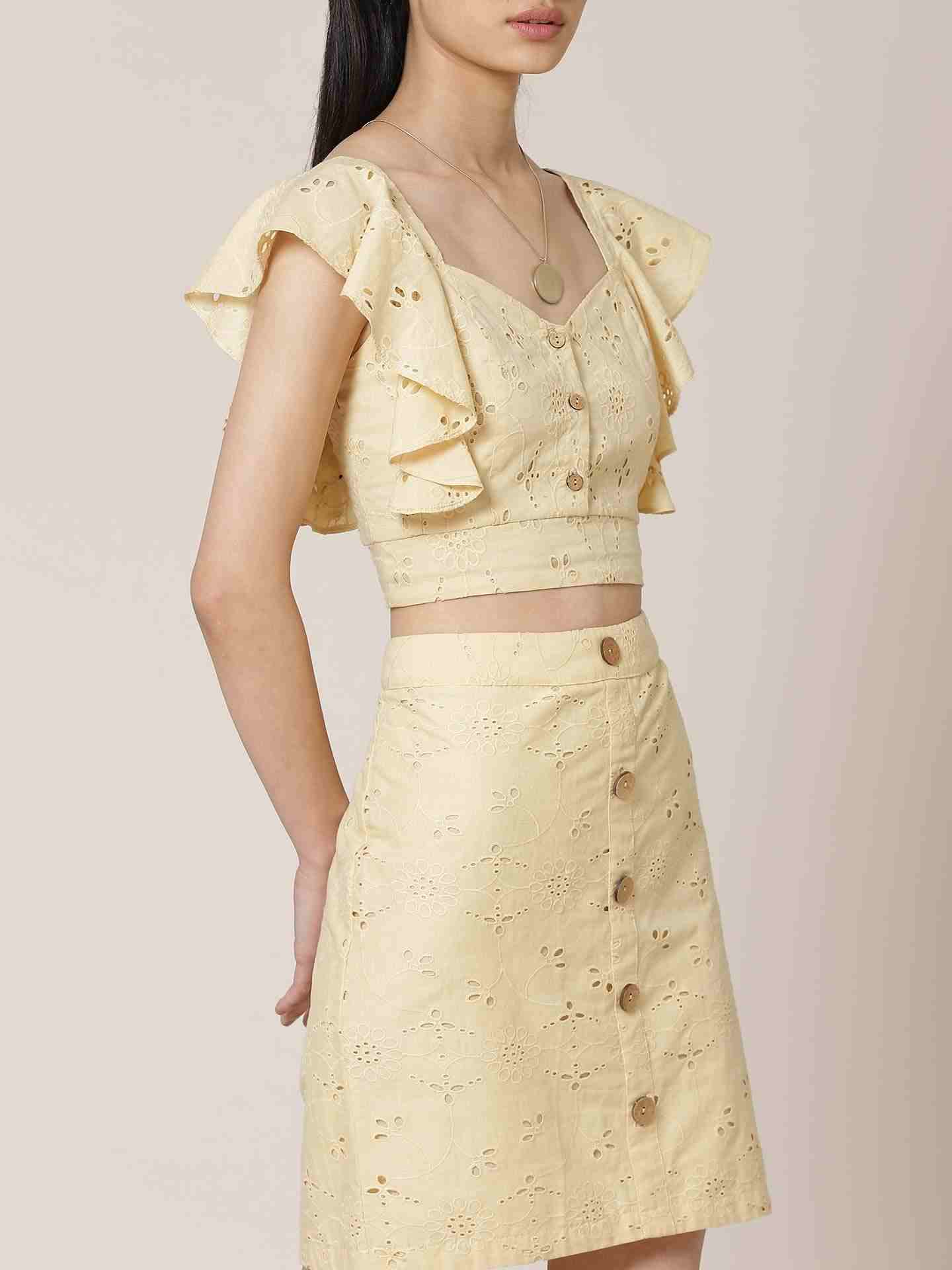 Ecru Fashion Flair Co-Ord Set