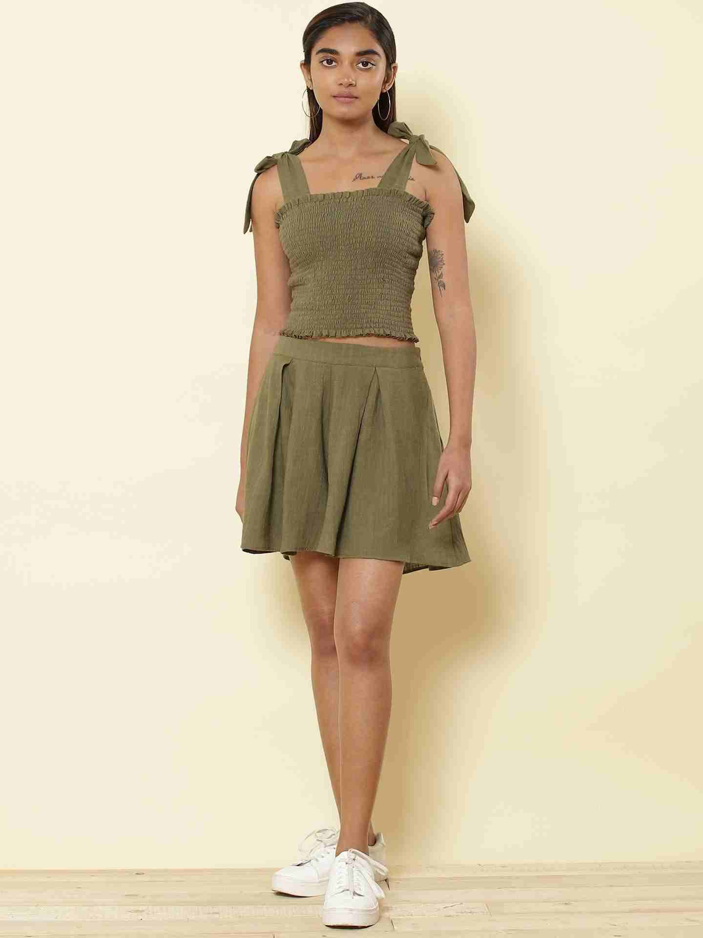 Olive Fashion Flair Co-Ord Set