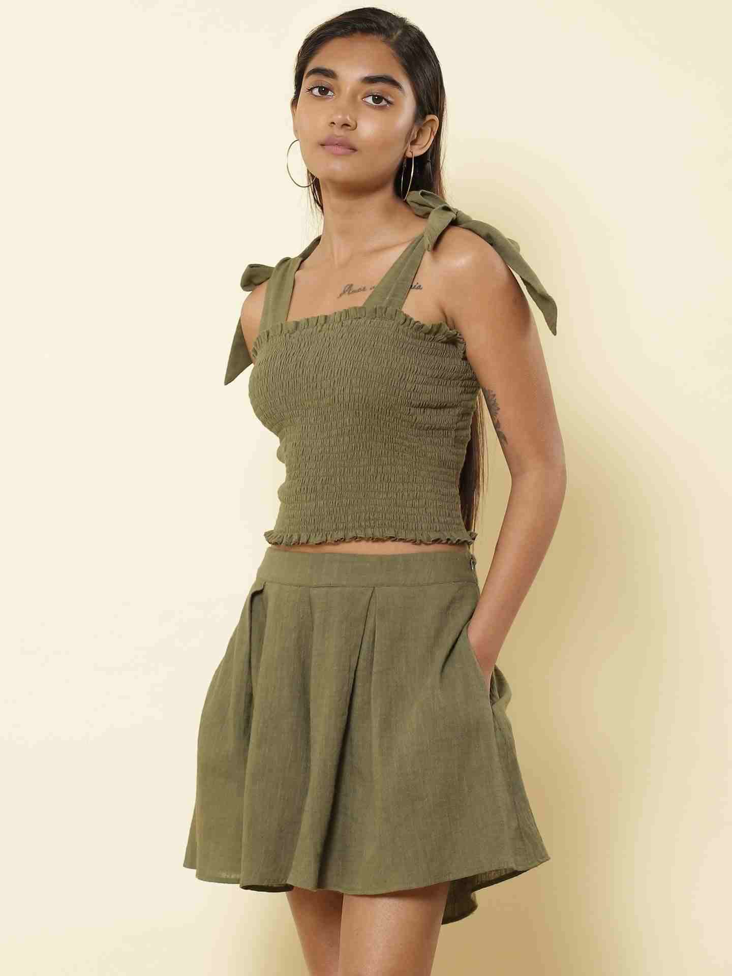 Olive Fashion Flair Co-Ord Set