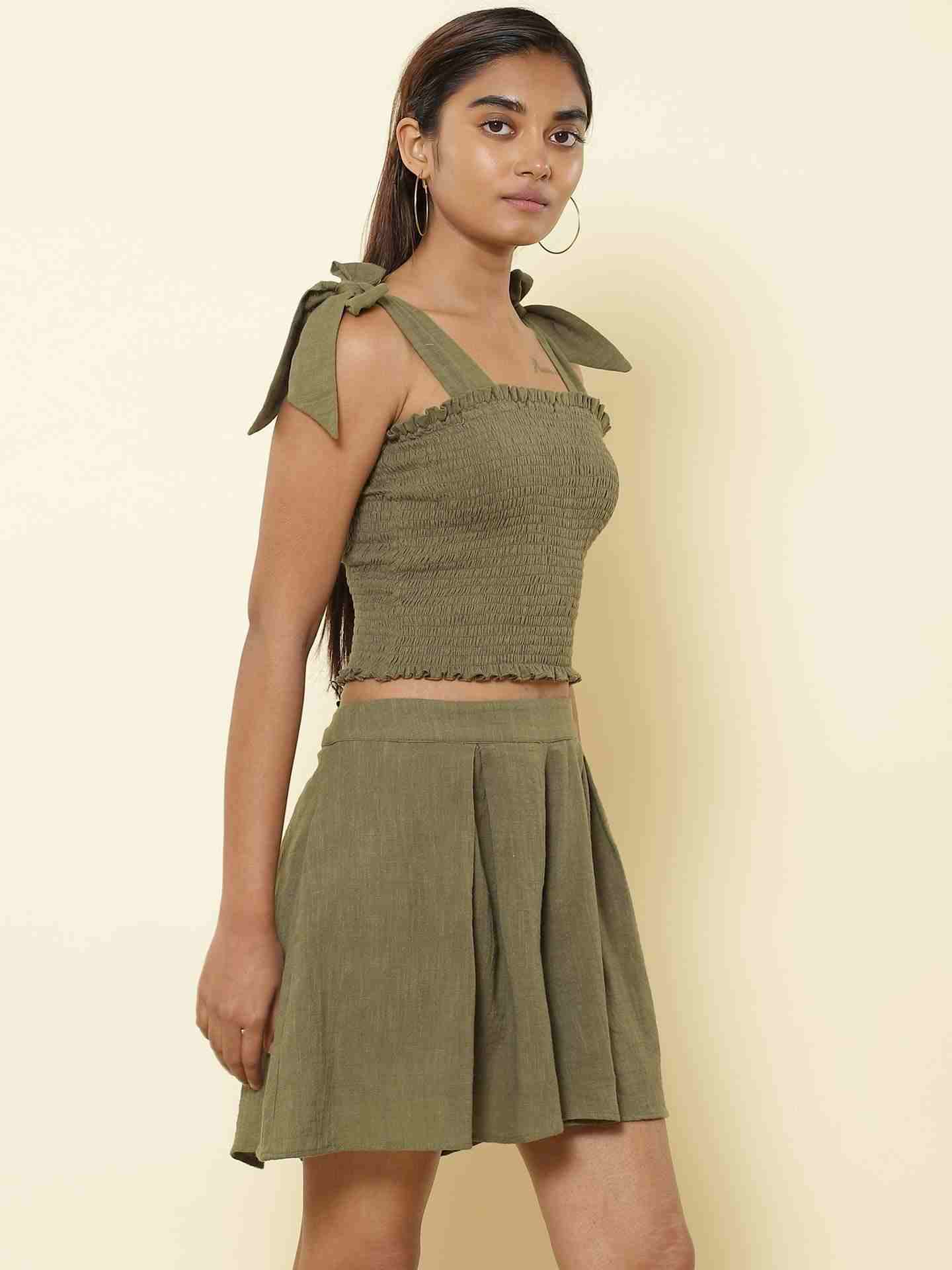 Olive Fashion Flair Co-Ord Set