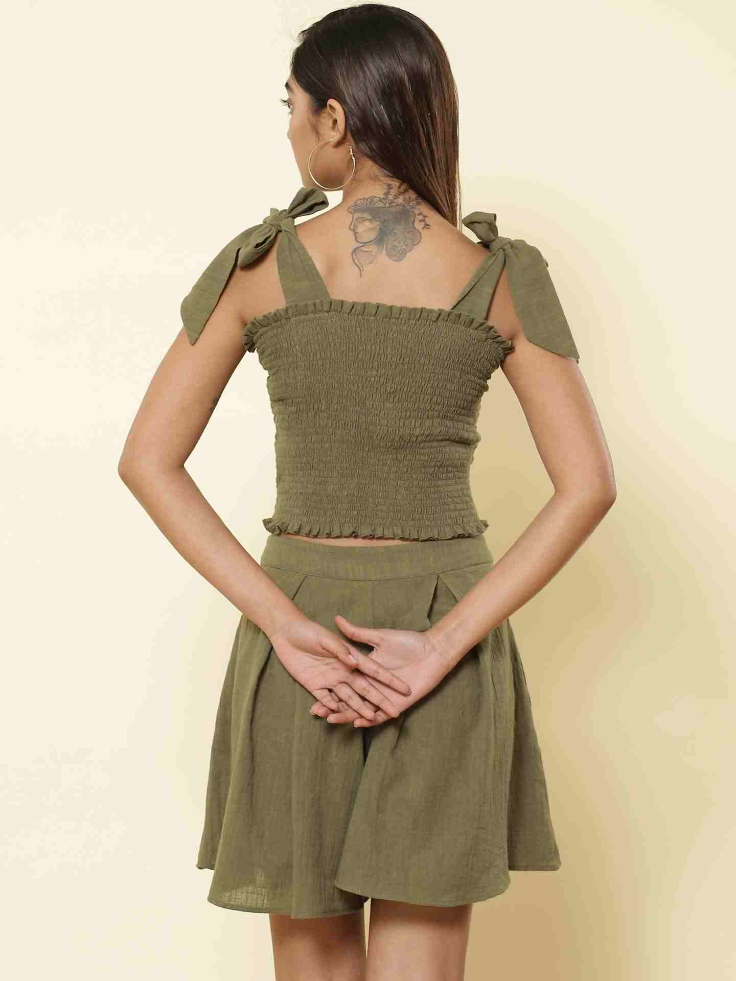 Olive Fashion Flair Co-Ord Set