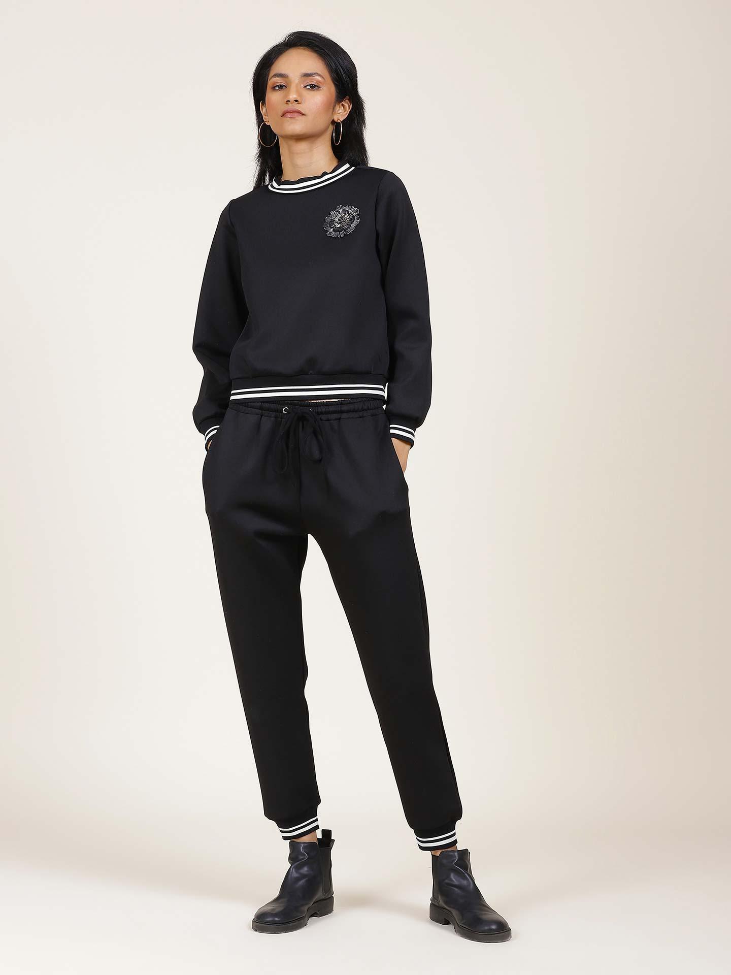 Black Basics Athleisure Tracksuit