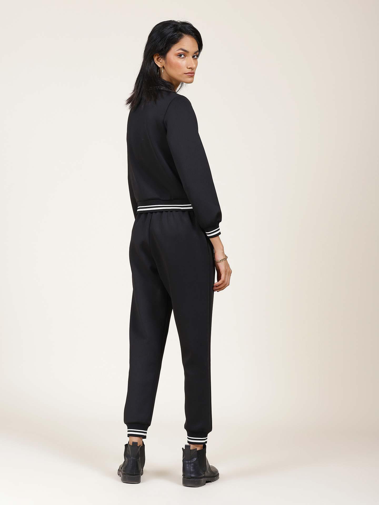 Black Basics Athleisure Tracksuit
