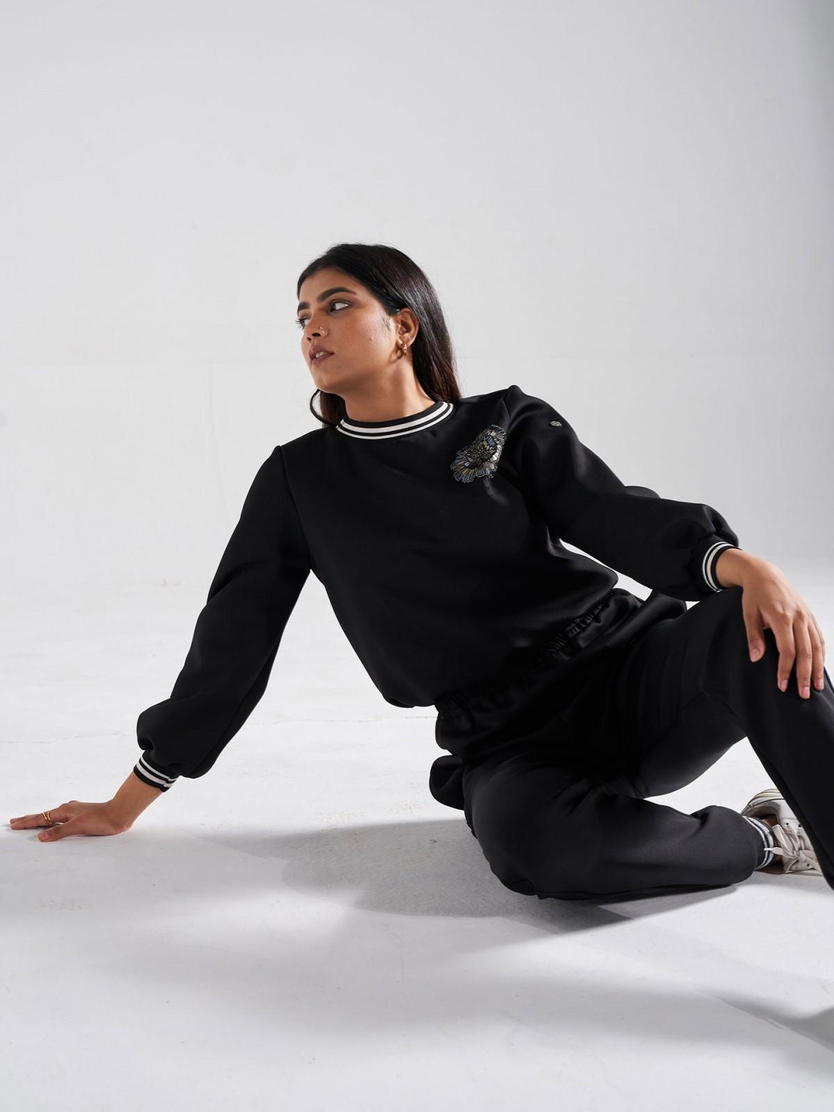 Black Basics Athleisure Tracksuit