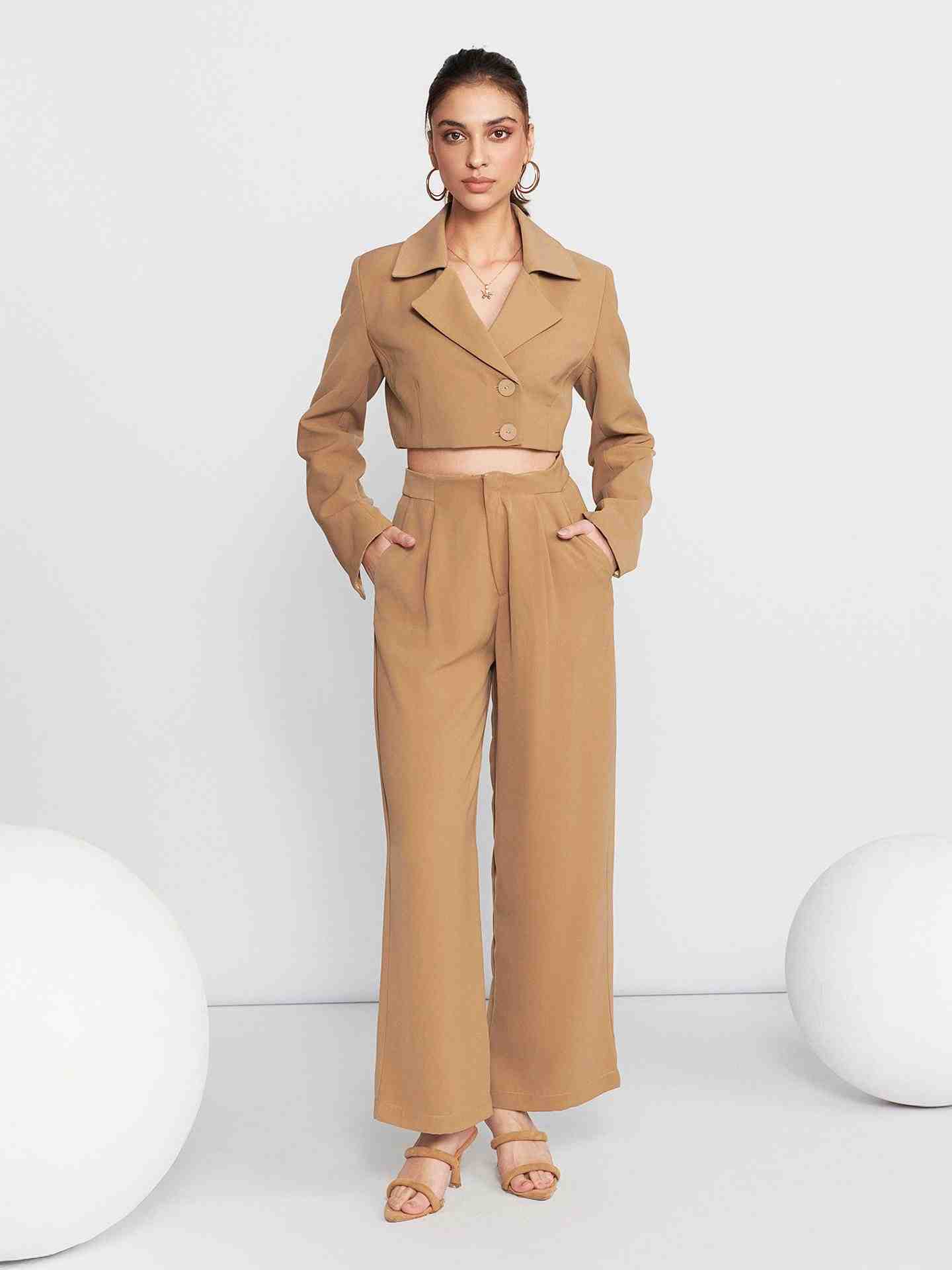Beige Emberly Co-Ord Set