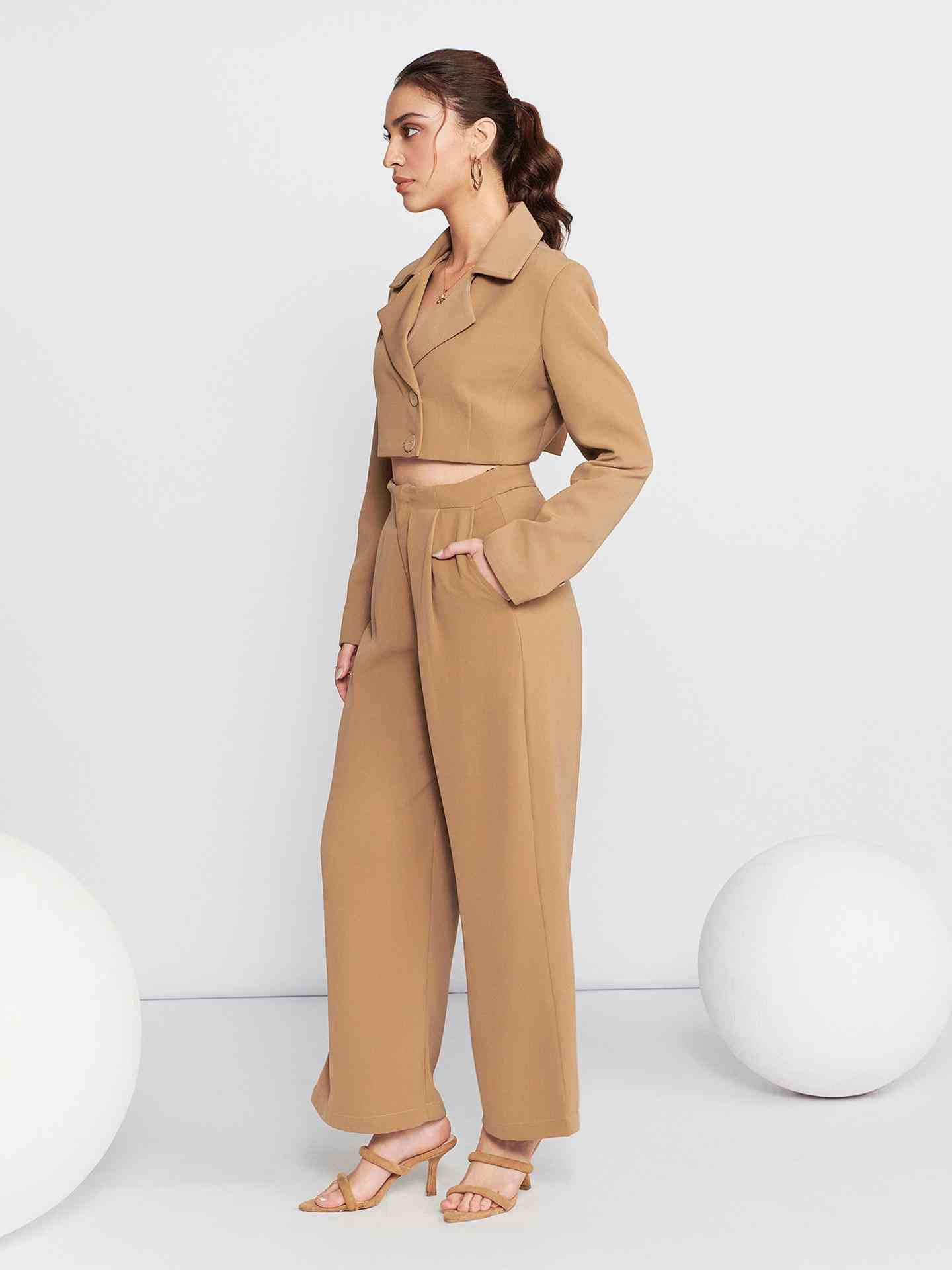 Beige Emberly Co-Ord Set